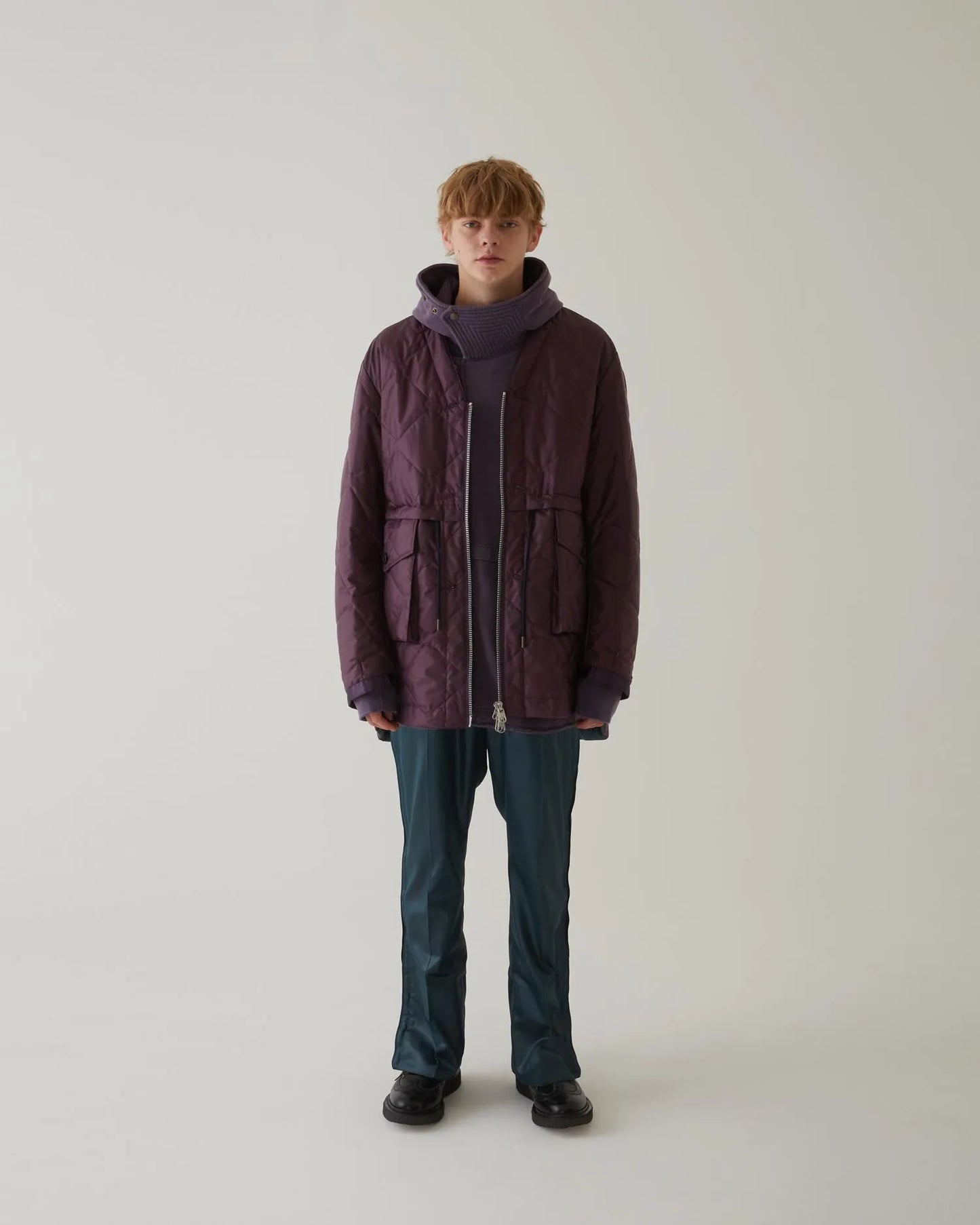 QUILTING LONG BLOUSON PURPLE