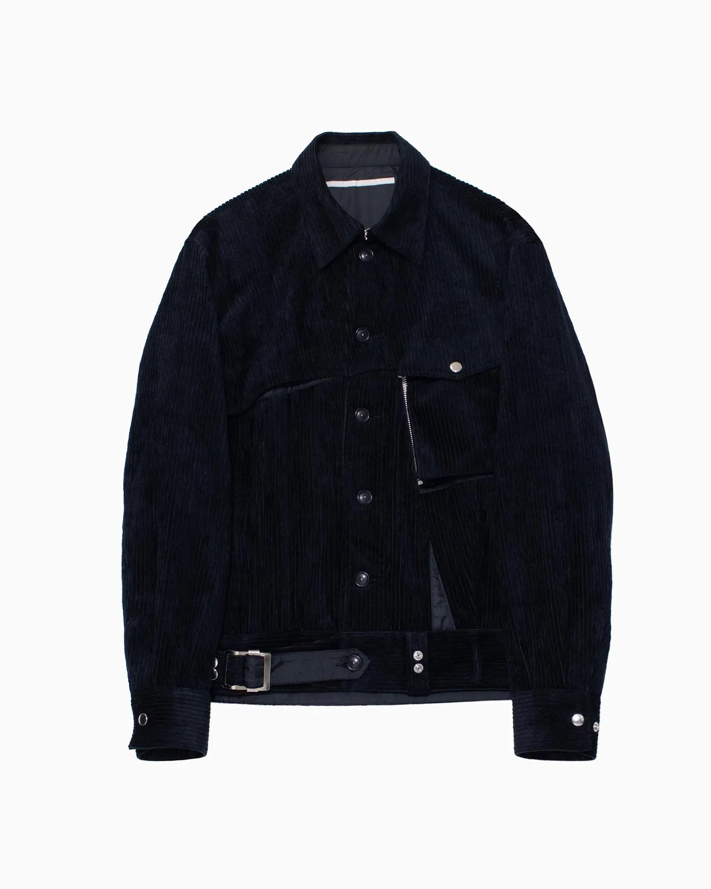 ∠13° CORDUROY JACKET BLACK GREY