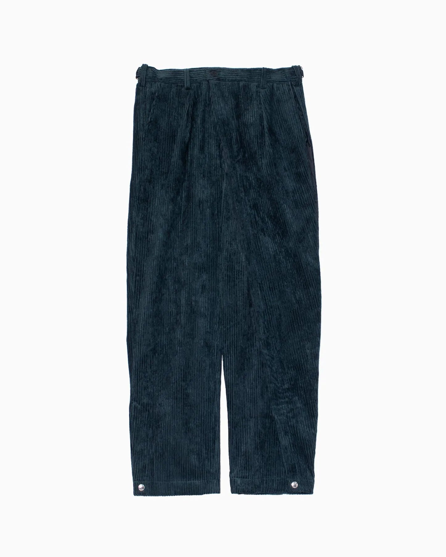∠13° CORDUROY WIDE PANTS GREY GREEN