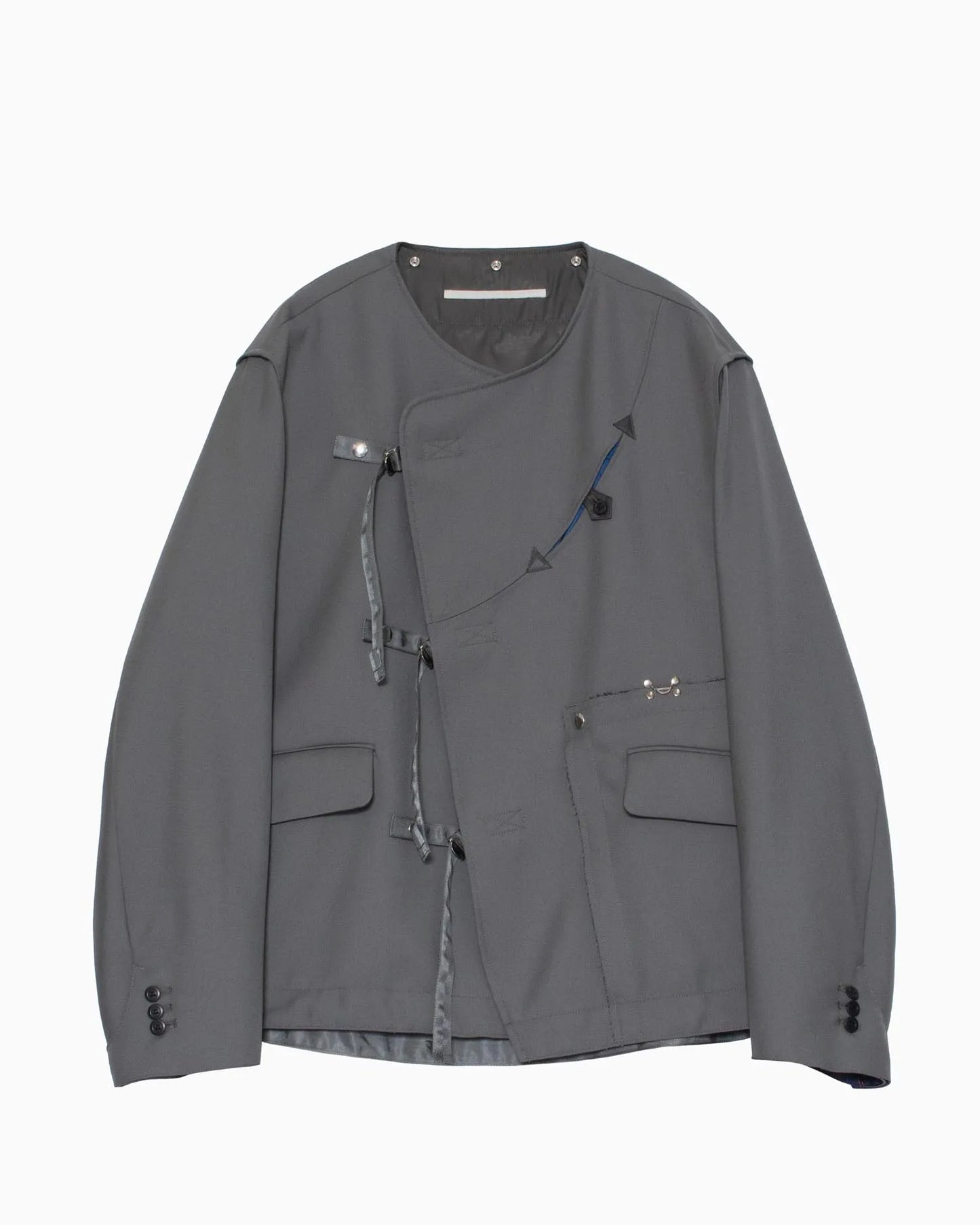 EDWARDIAN JERKIN JACKET GREY