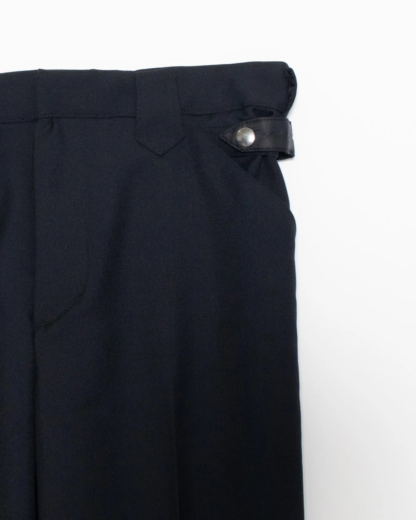 SERGE FLARED SLACKS BLACK