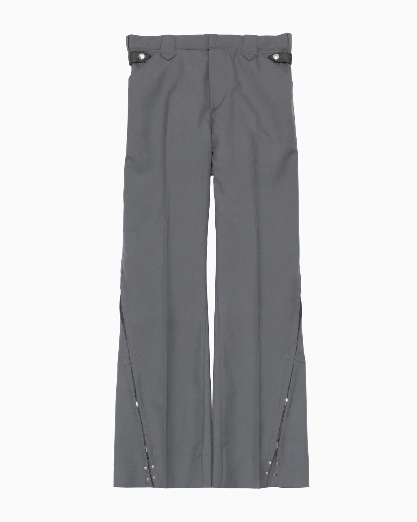 SERGE FLARED SLACKS GREY