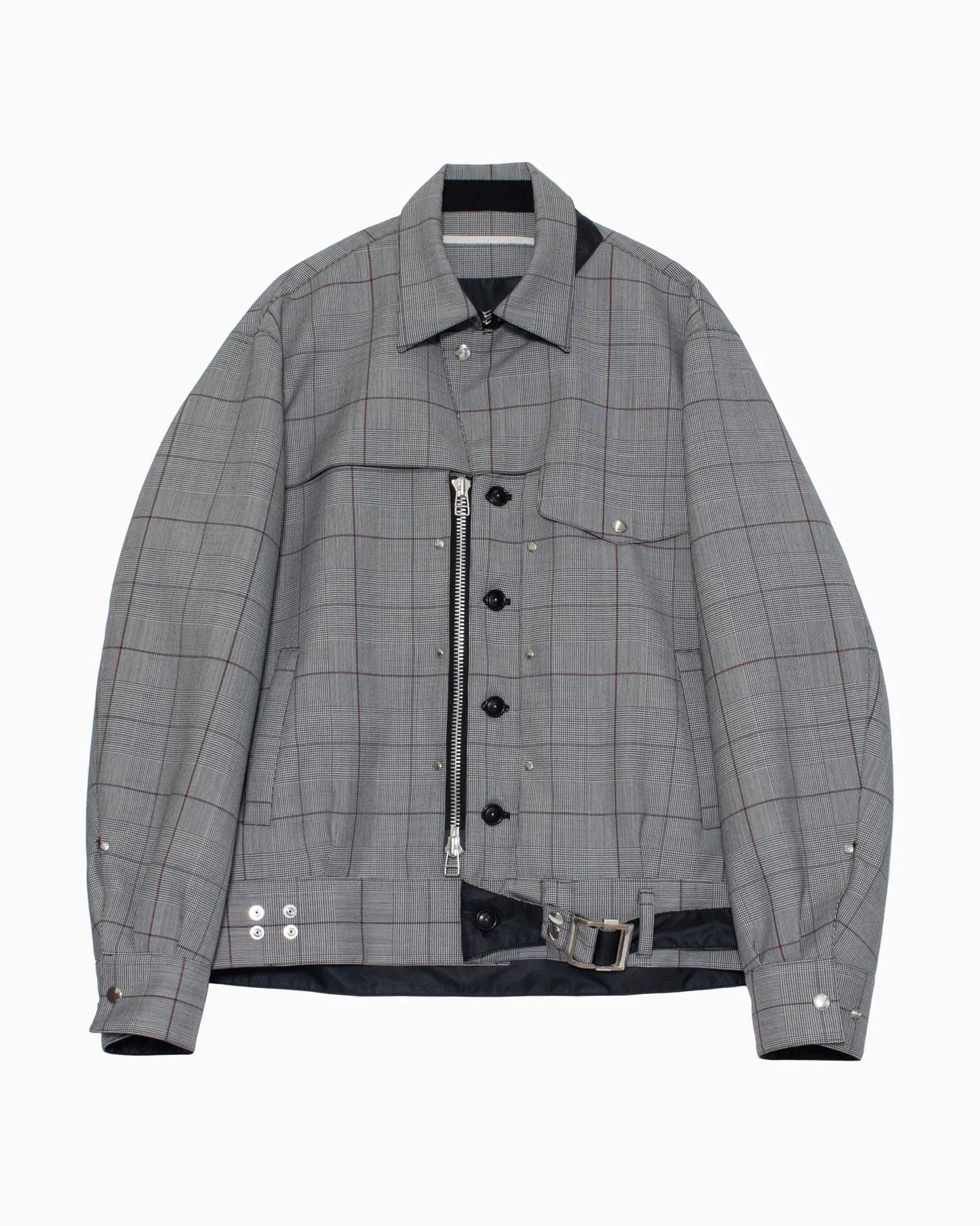 GLEN CHECK B.D JACKET GREY