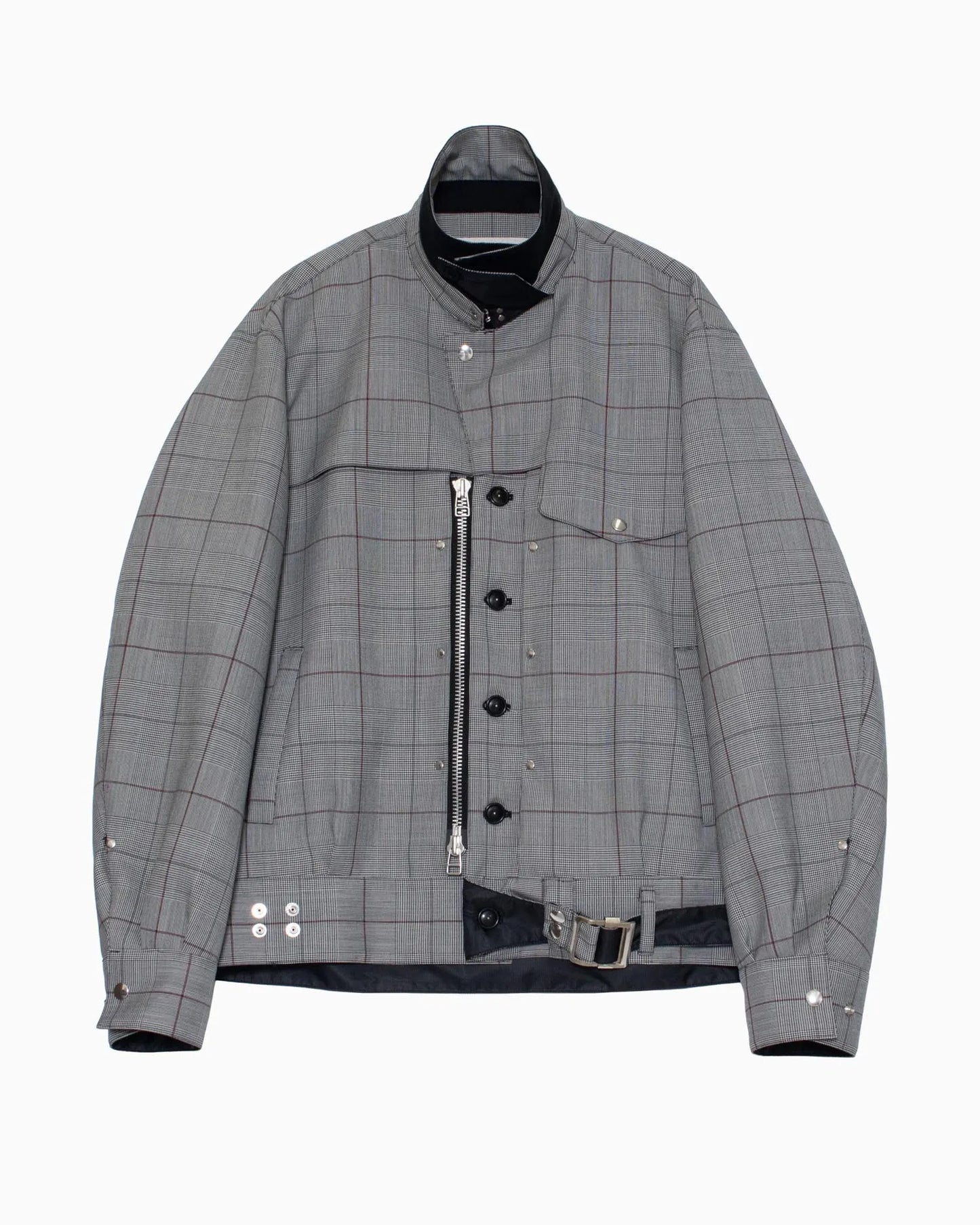 GLEN CHECK B.D JACKET GREY