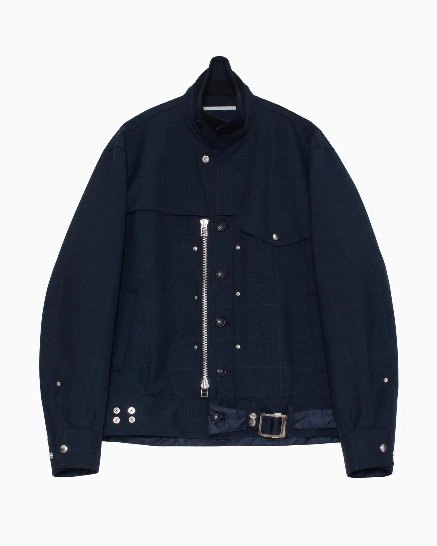 GLEN CHECK B.D JACKET NAVY
