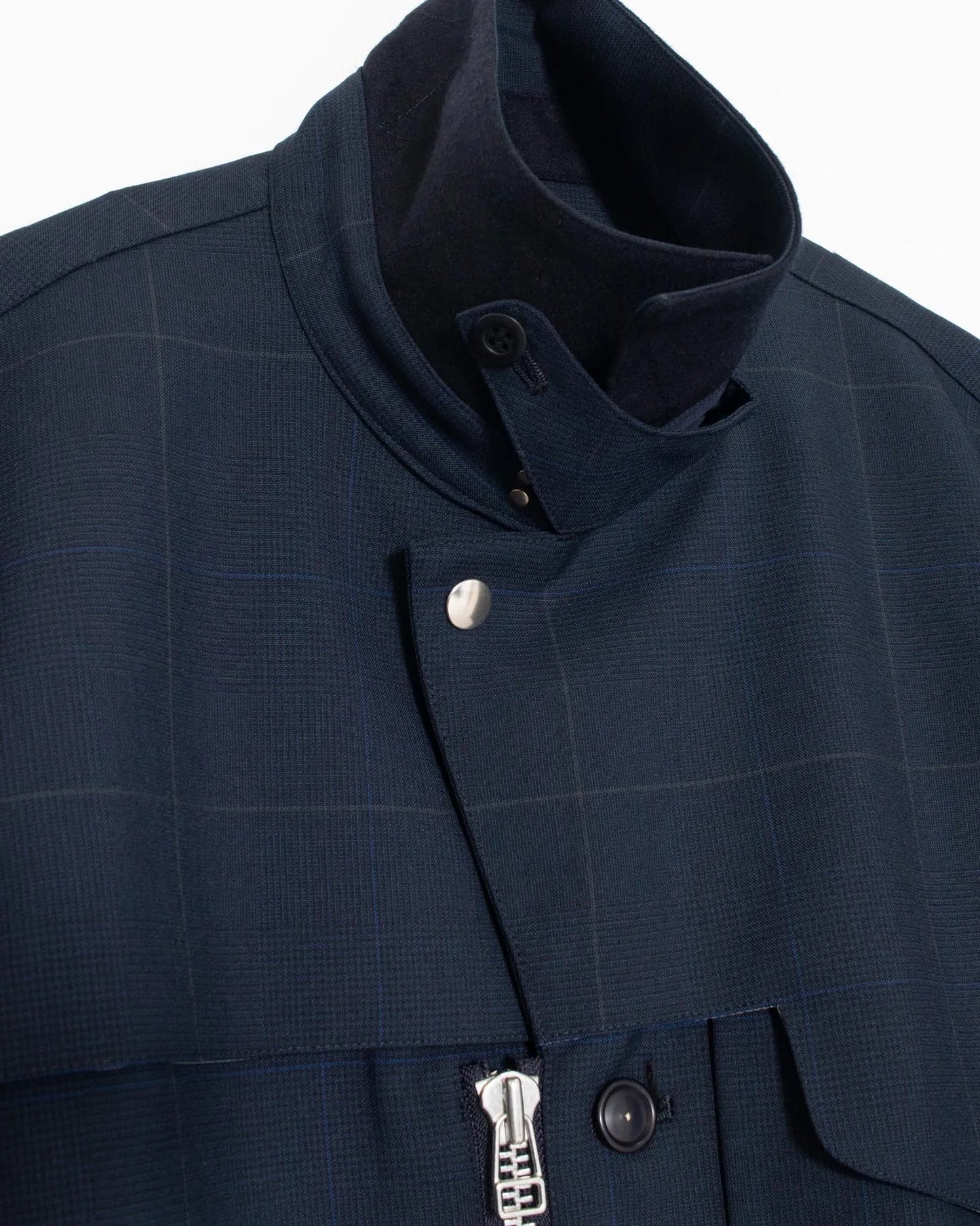 GLEN CHECK B.D JACKET NAVY