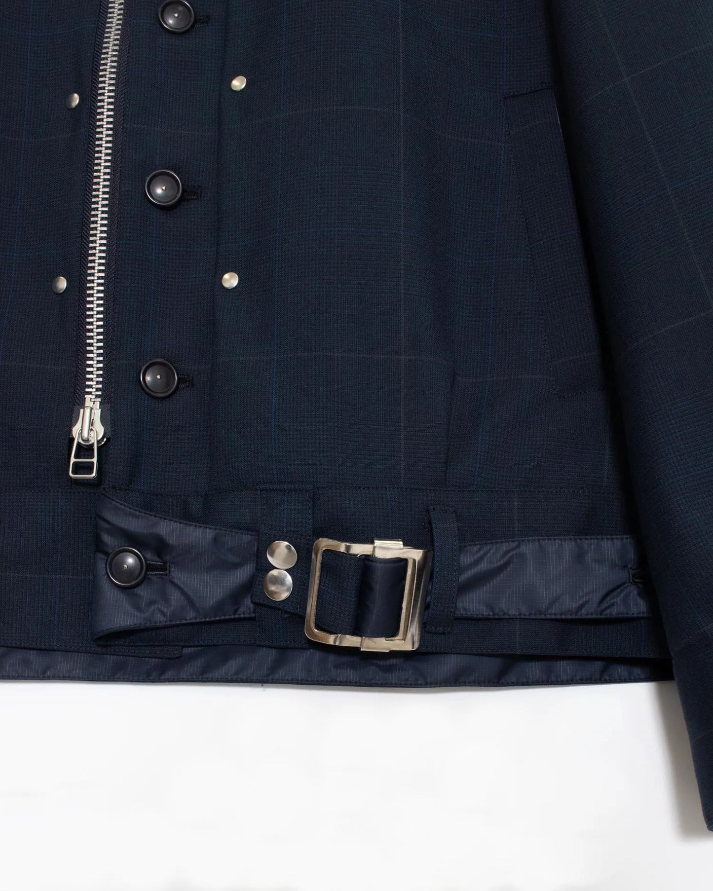 GLEN CHECK B.D JACKET NAVY