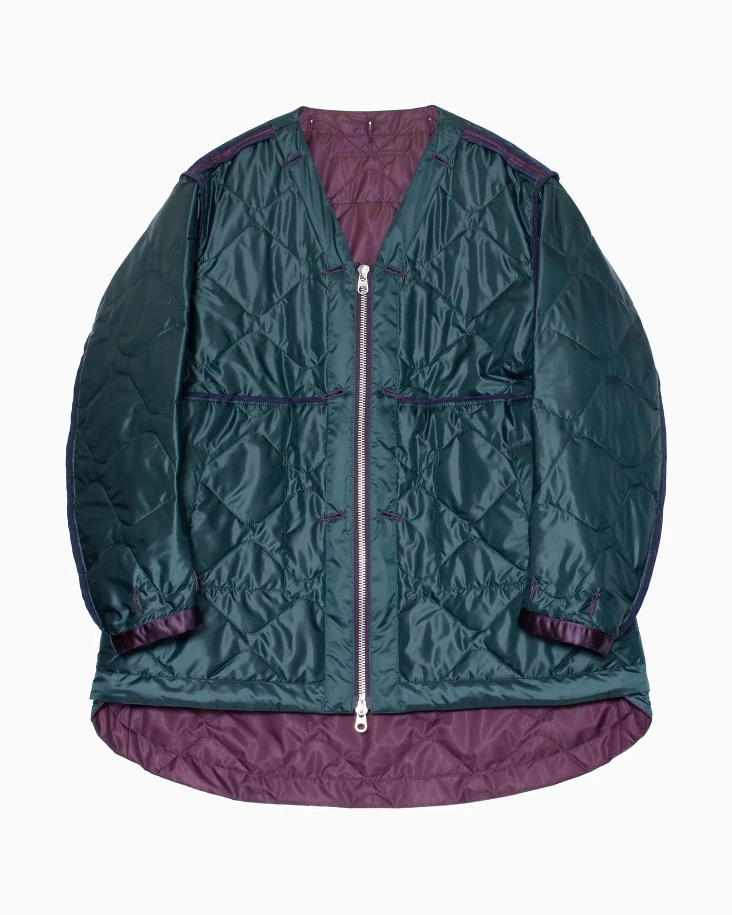 QUILTING LONG BLOUSON PURPLE