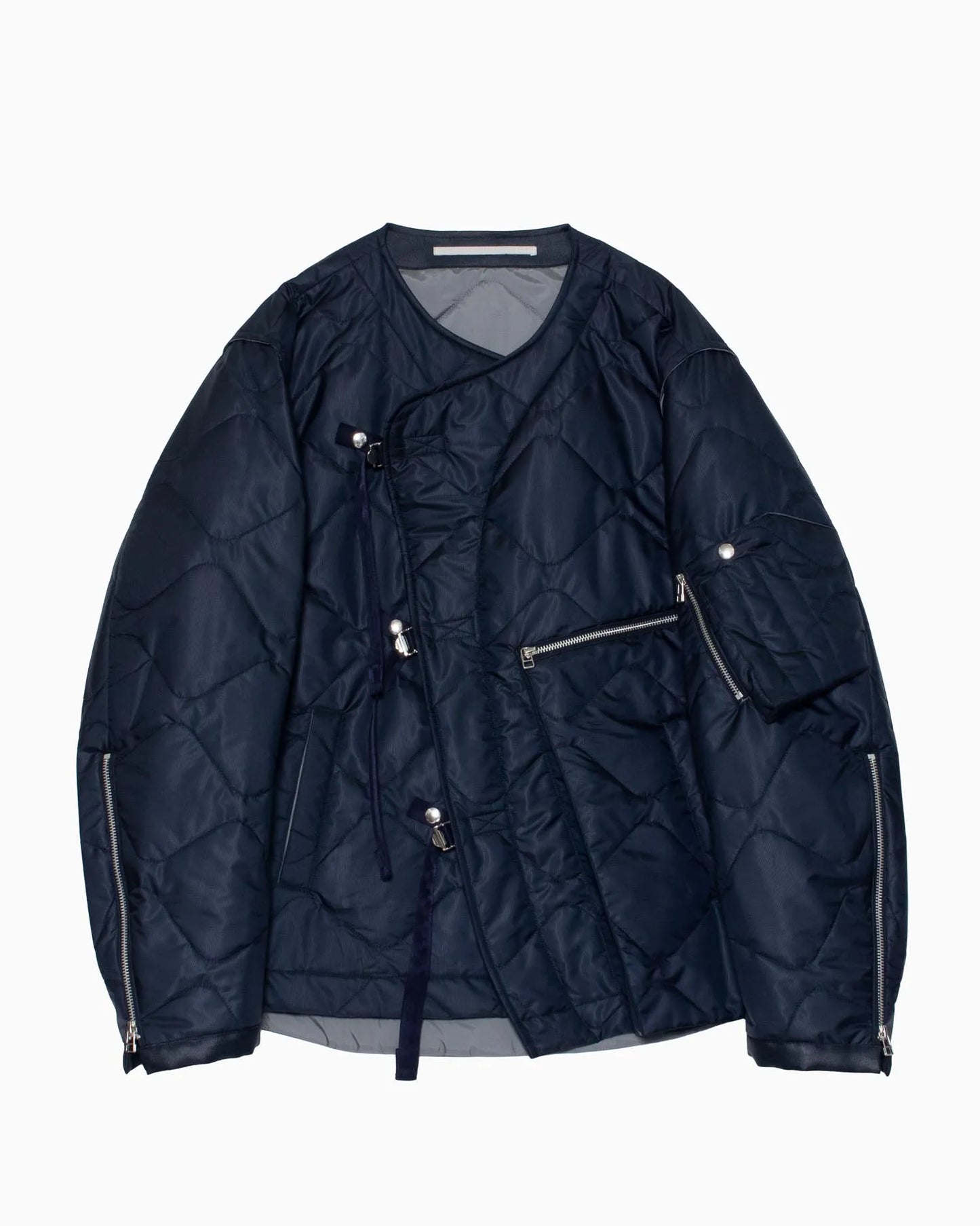 QUILTING JERKIN BLOUSON NAVY