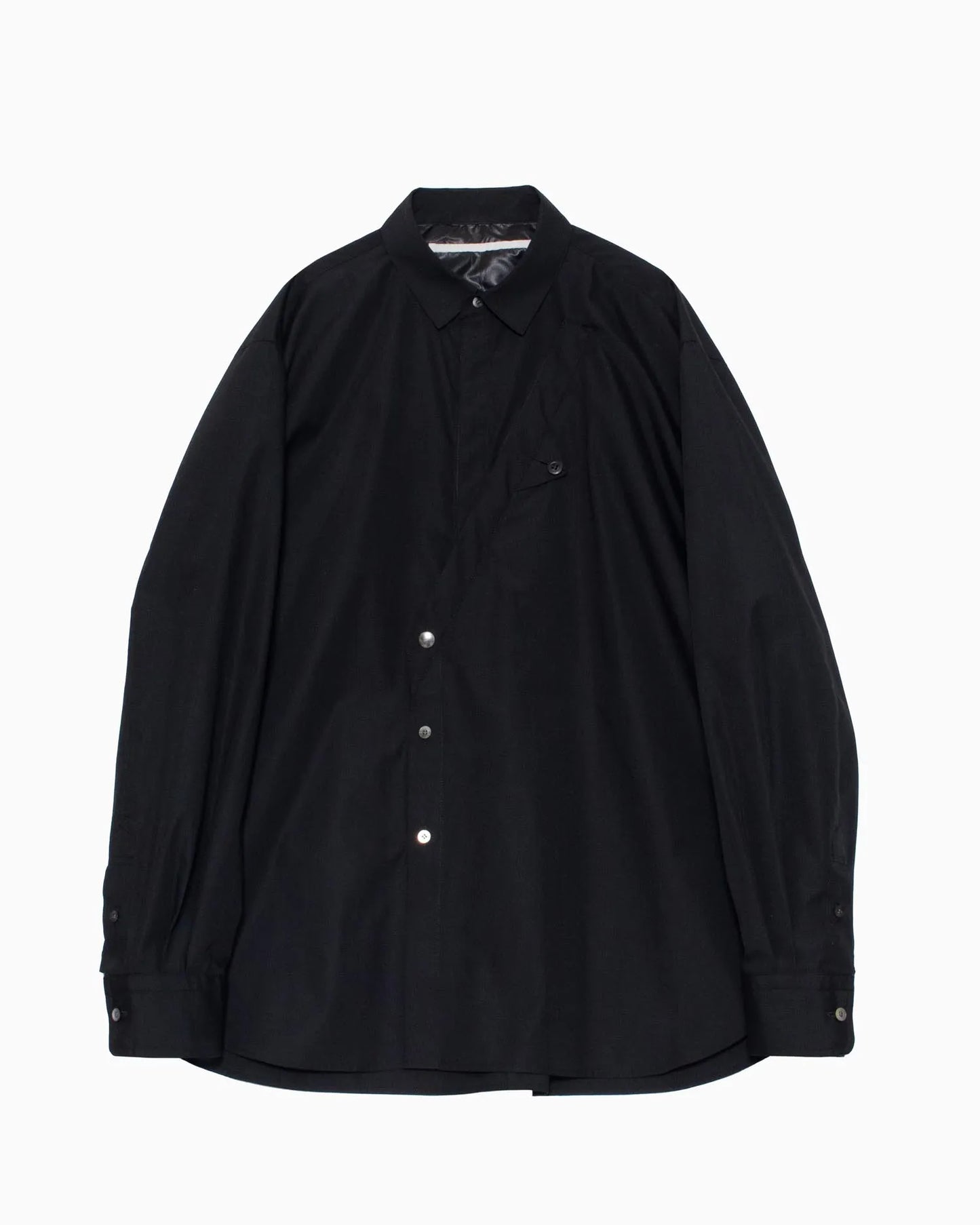 FRONT SLIT SHIRT BLACK