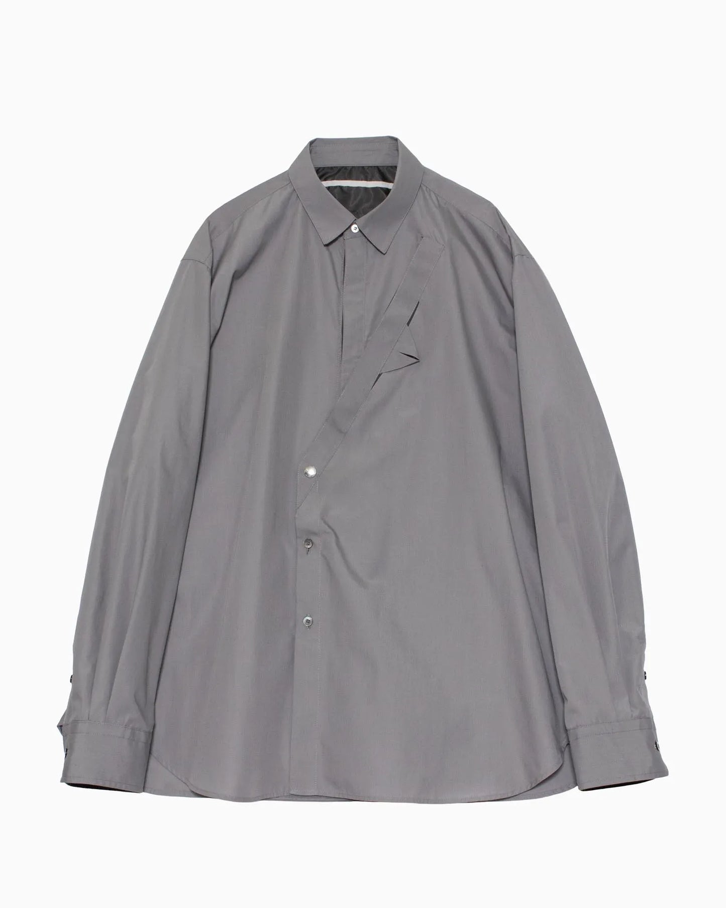 FRONT SLIT SHIRT GREY