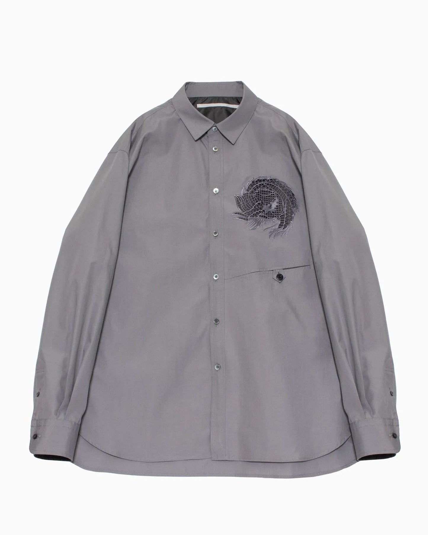 EMBROIDERY SHIRT GREY