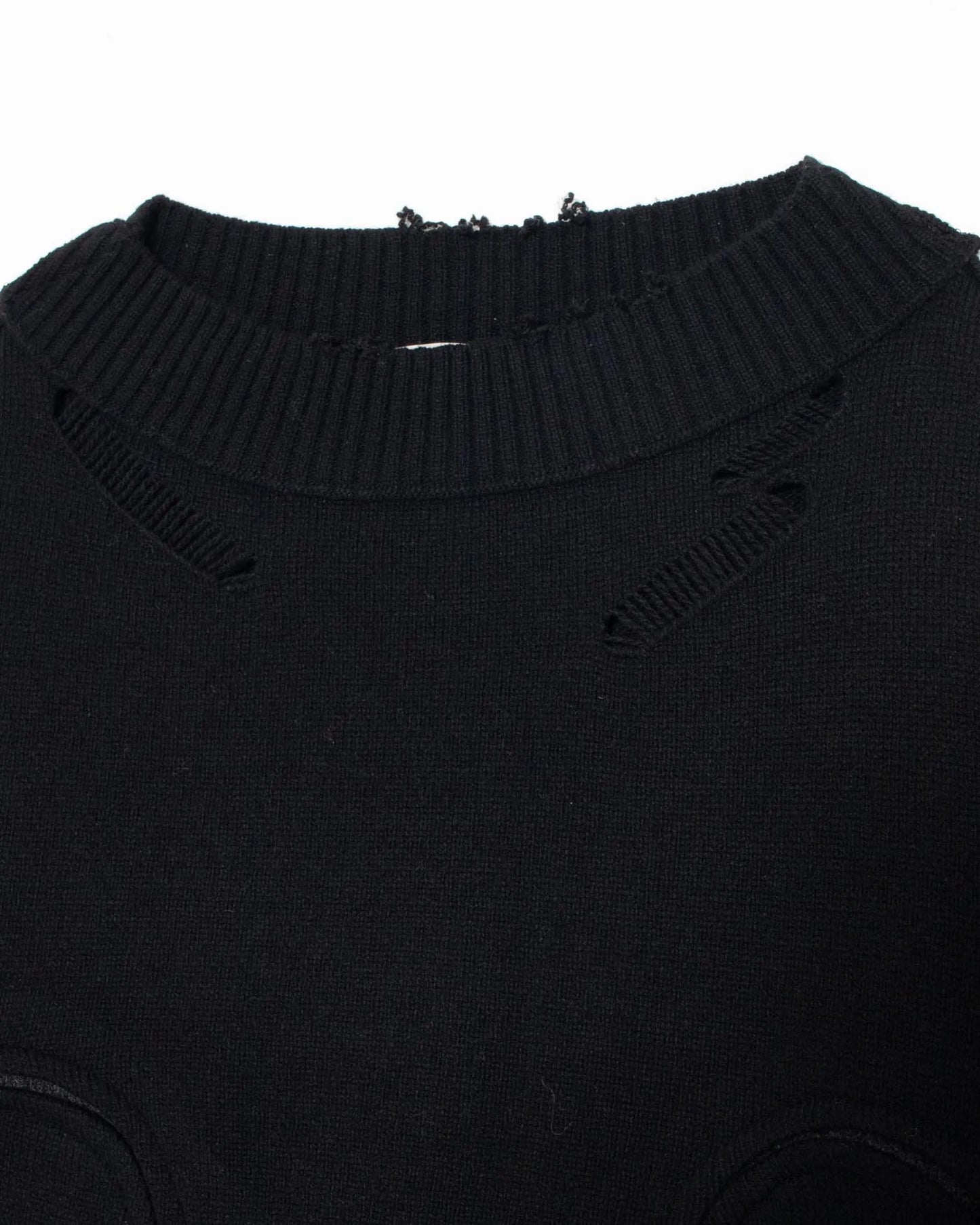WESTERN DAMAGE KNIT BLACK