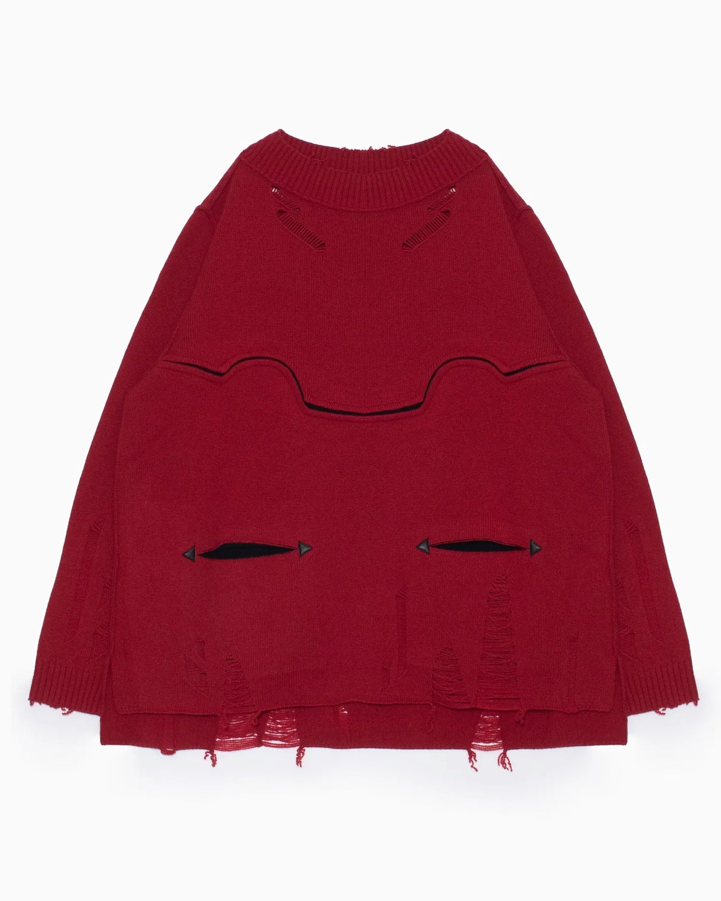WESTERN DAMAGE KNIT RED