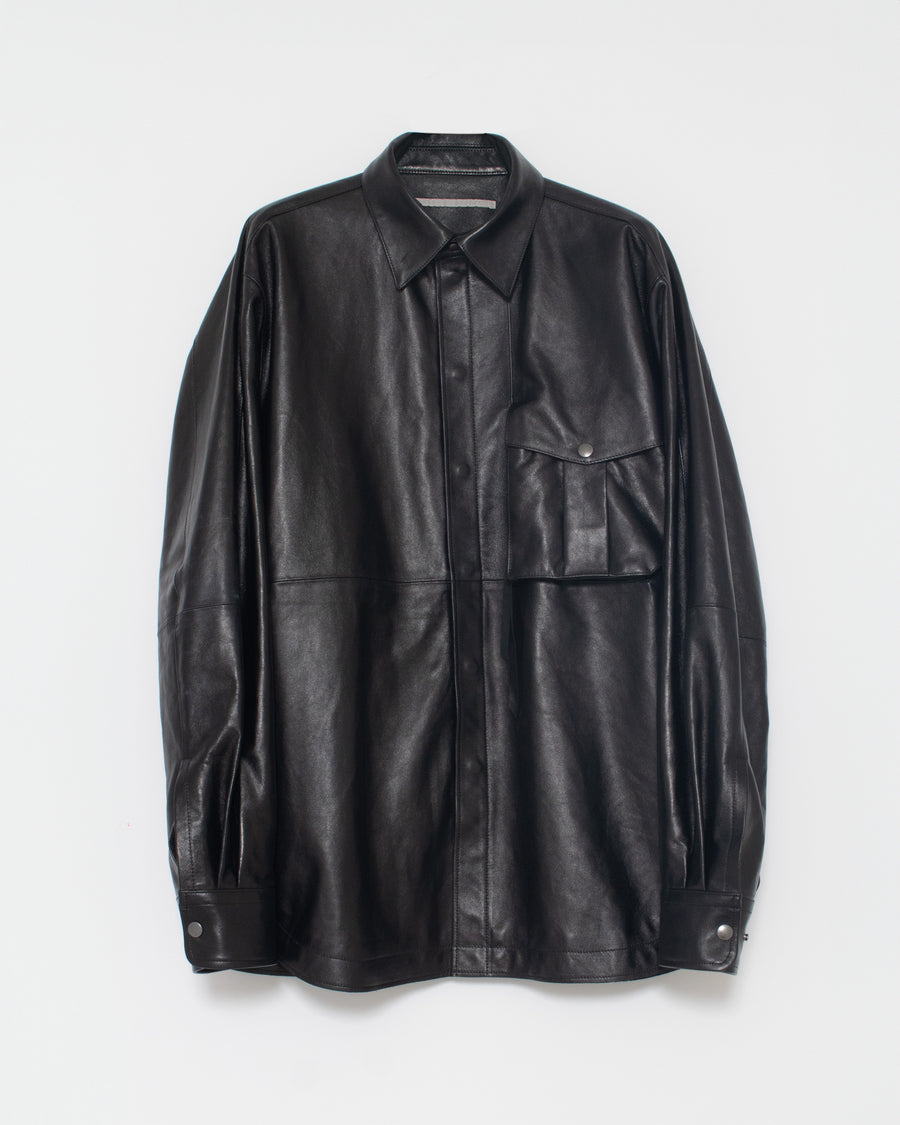 LEATHER PCS SHIRT BLACK