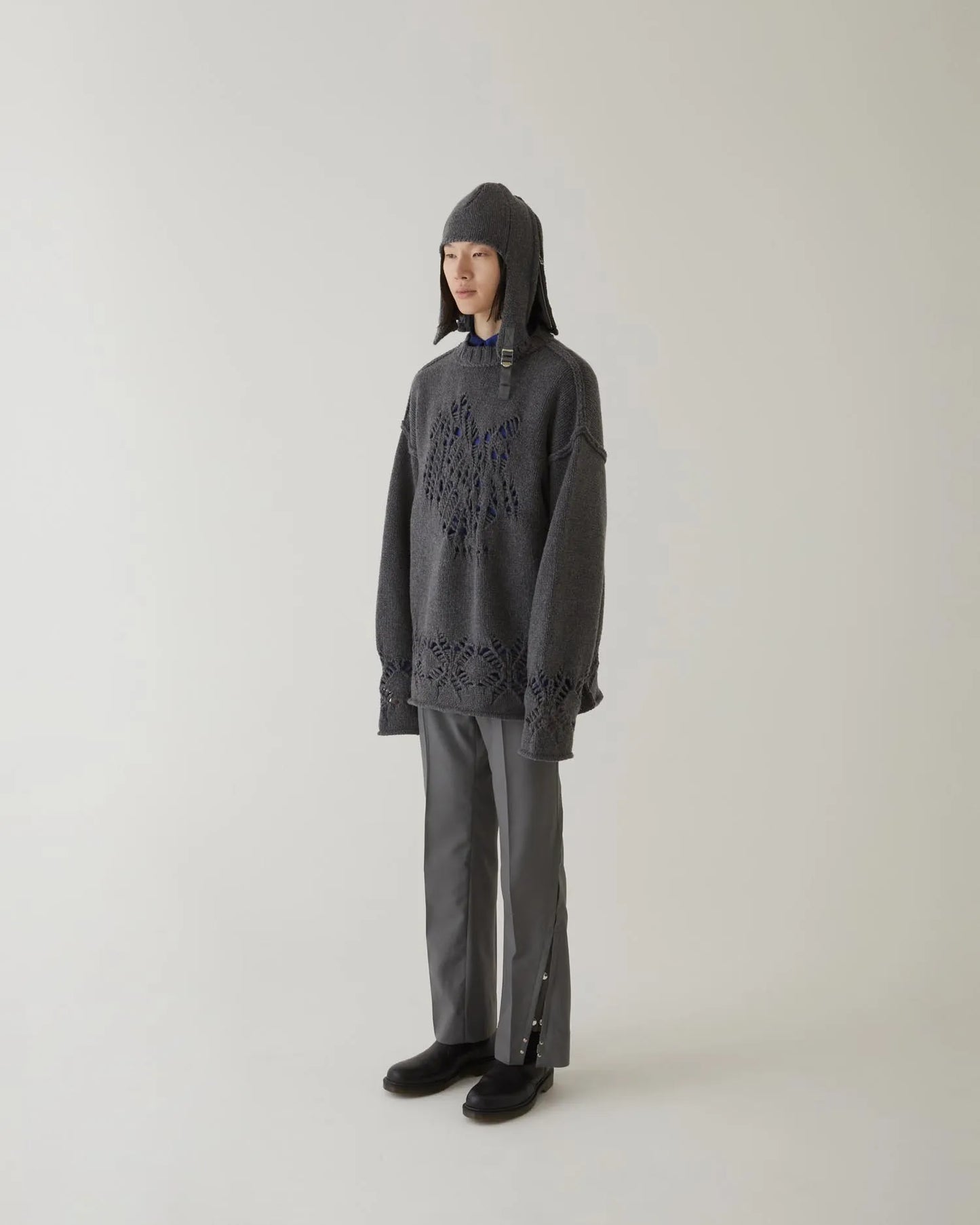 AVIATOR KNIT CAP GREY