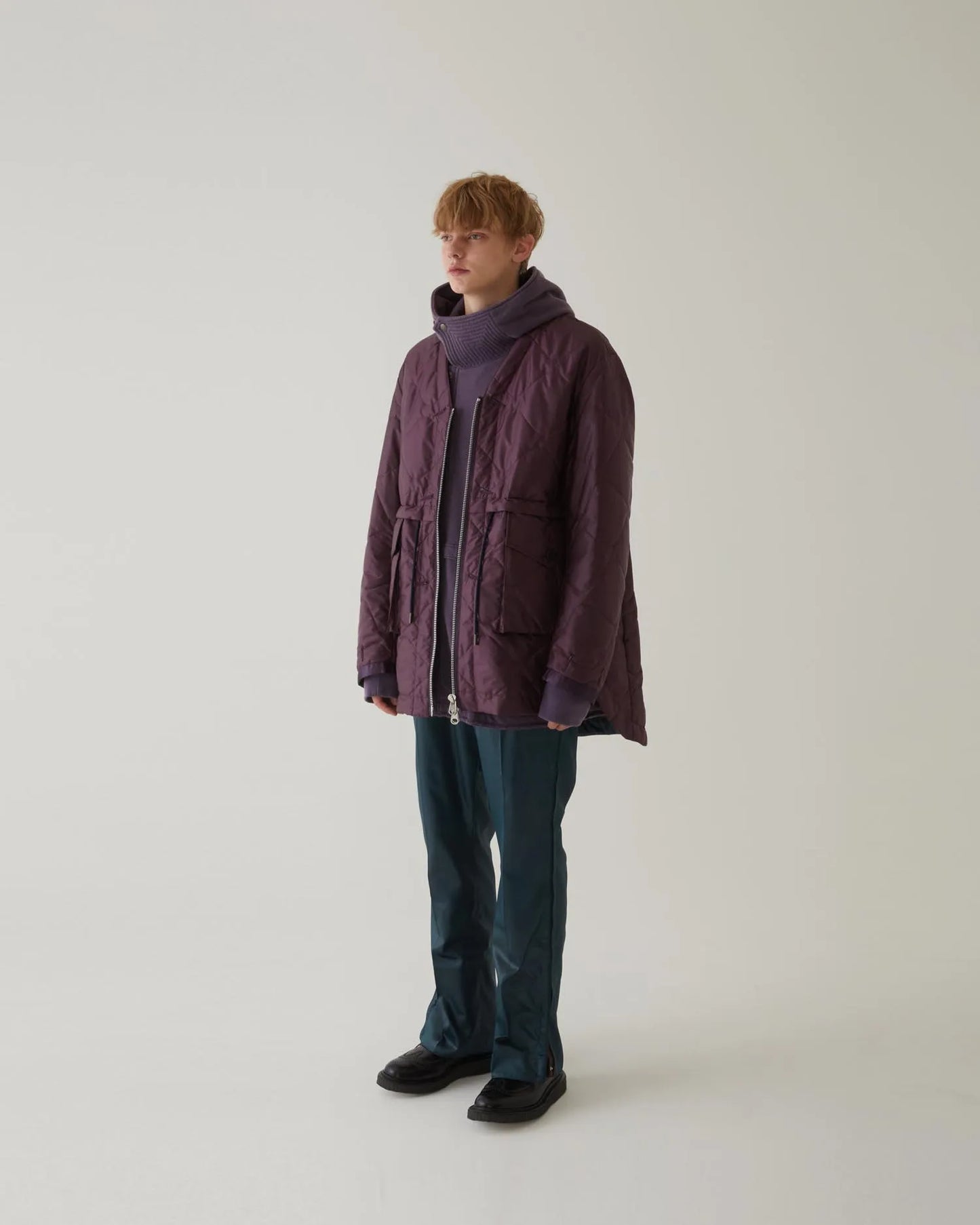 QUILTING LONG BLOUSON PURPLE