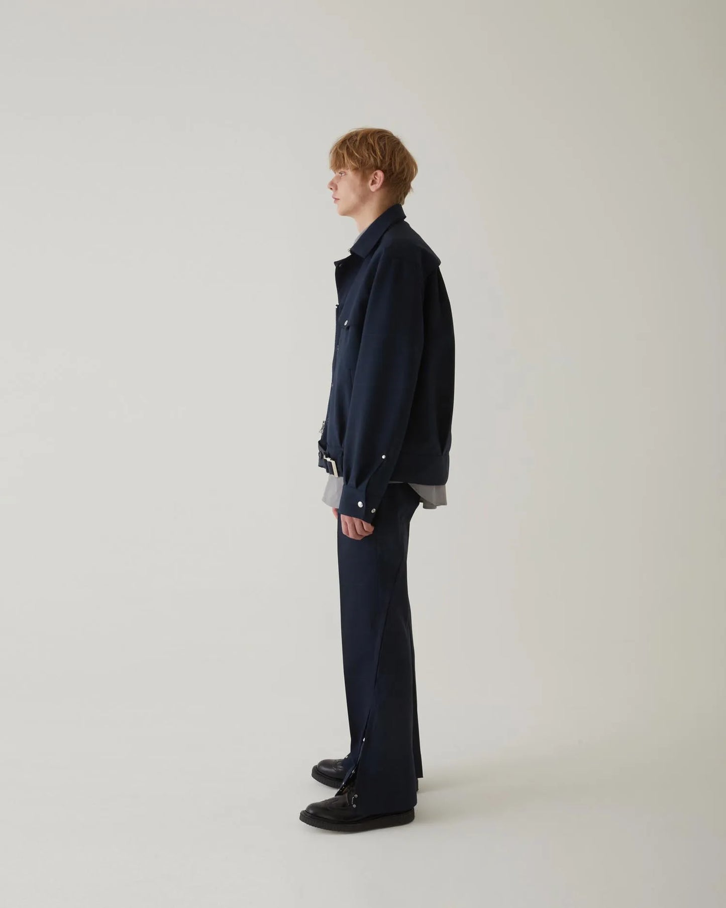 GLEN CHECK B.D JACKET NAVY