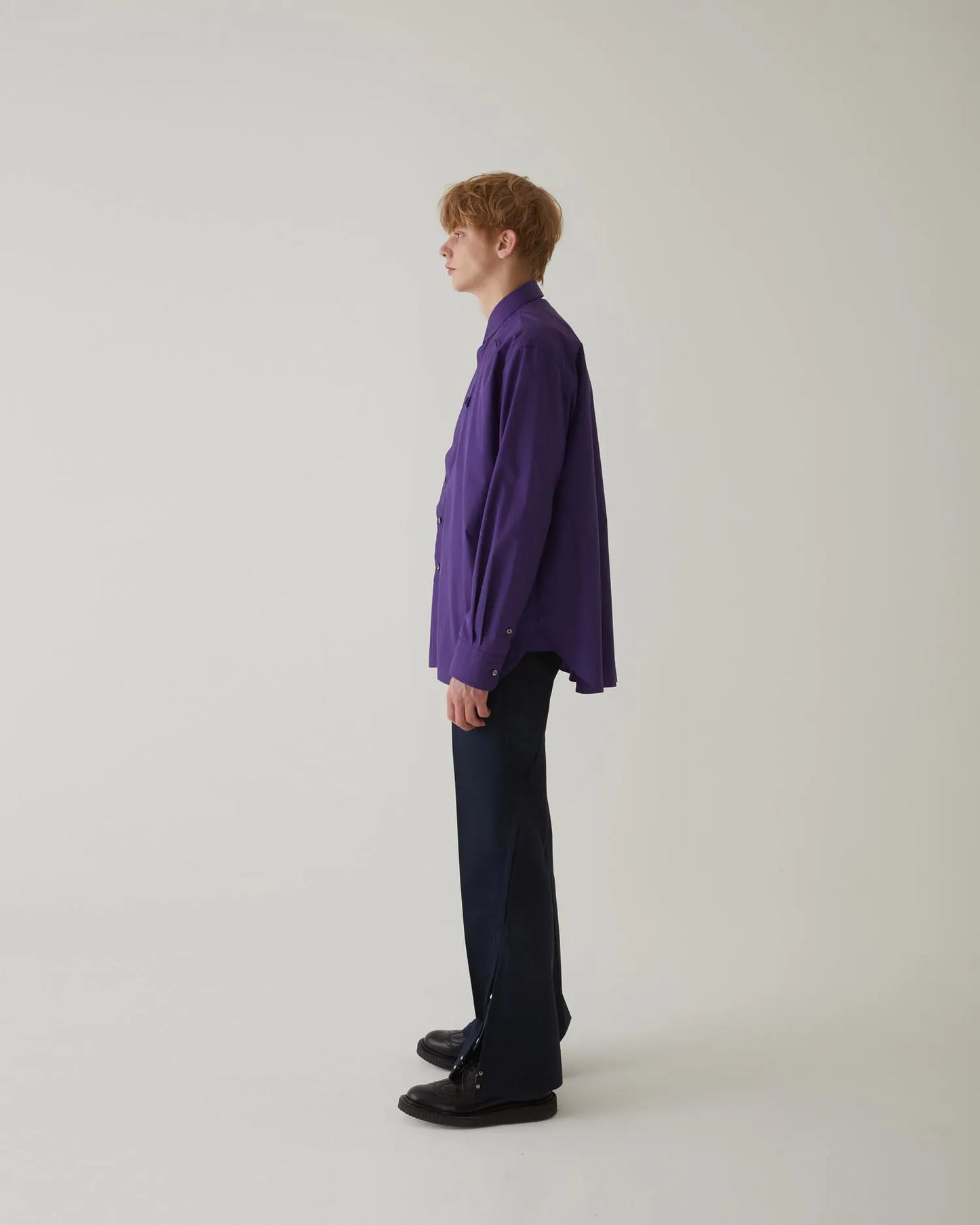 FRONT SLIT SHIRT PURPLE