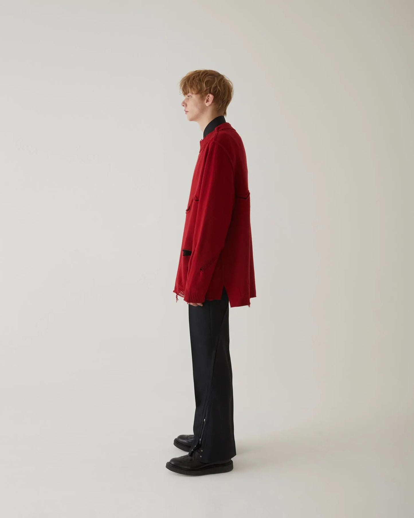 WESTERN DAMAGE KNIT RED