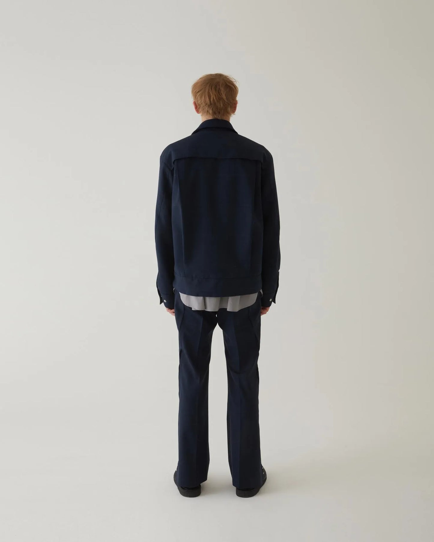 GLEN CHECK B.D JACKET NAVY