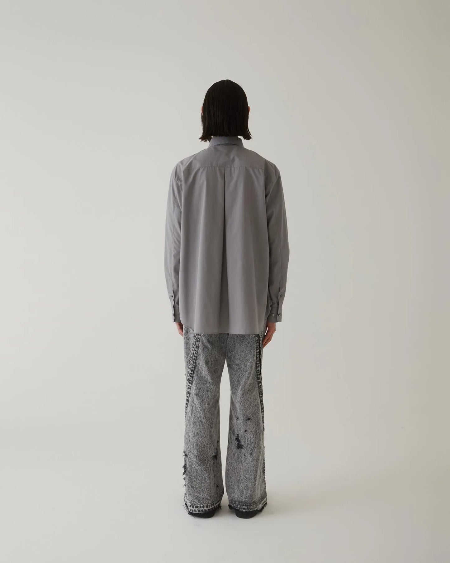FRONT SLIT SHIRT GREY