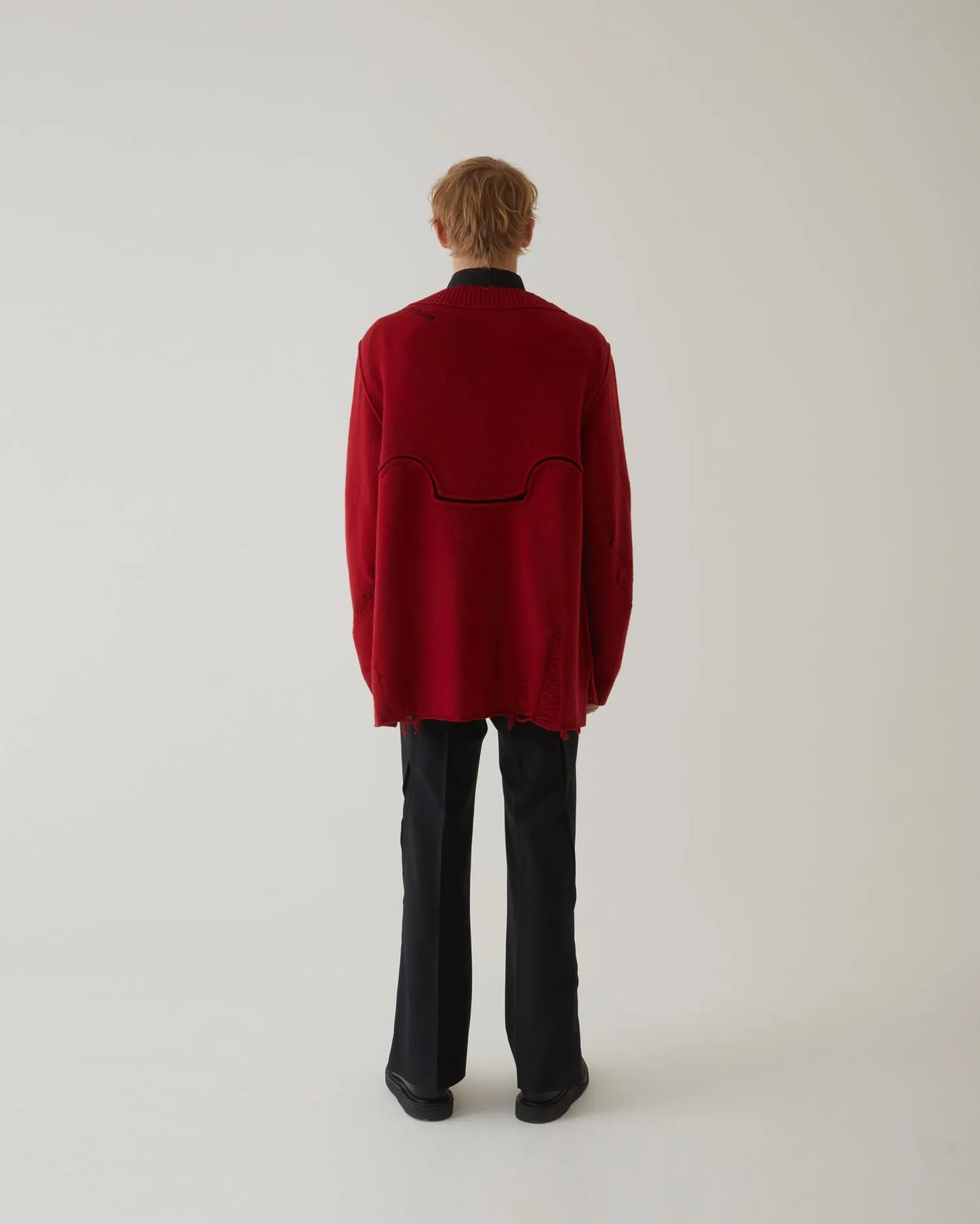 WESTERN DAMAGE KNIT RED