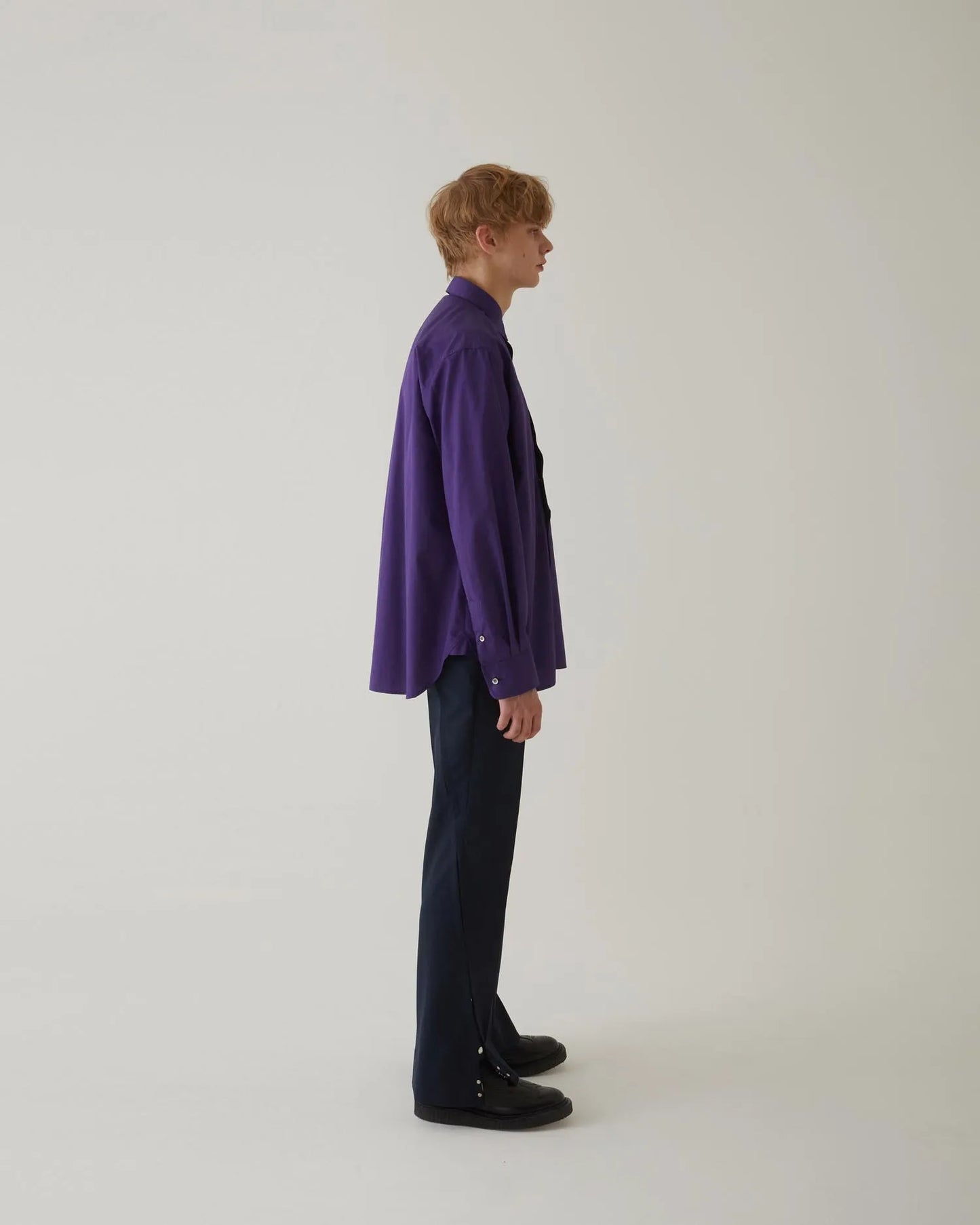 FRONT SLIT SHIRT PURPLE