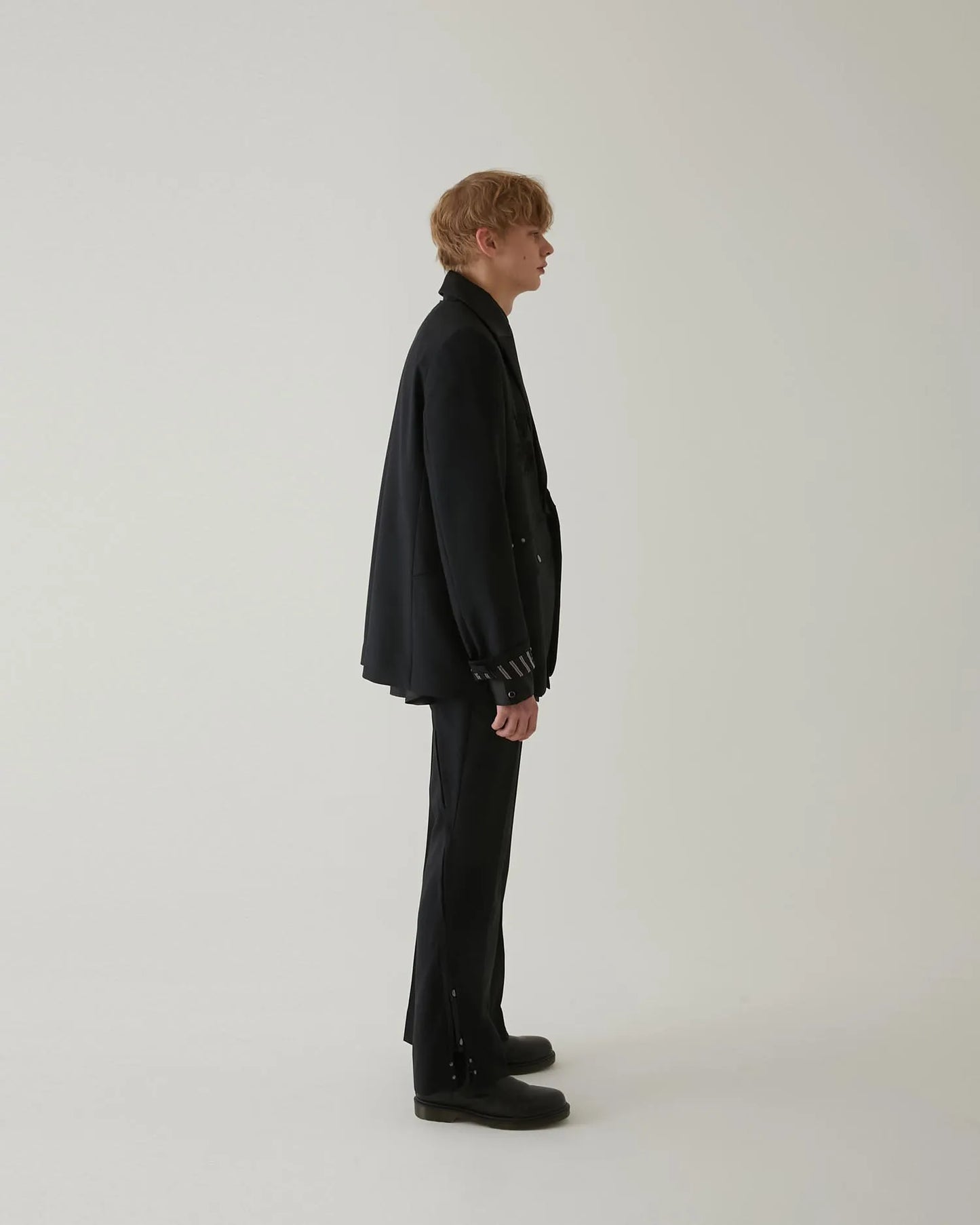 SERGE FLARED SLACKS BLACK