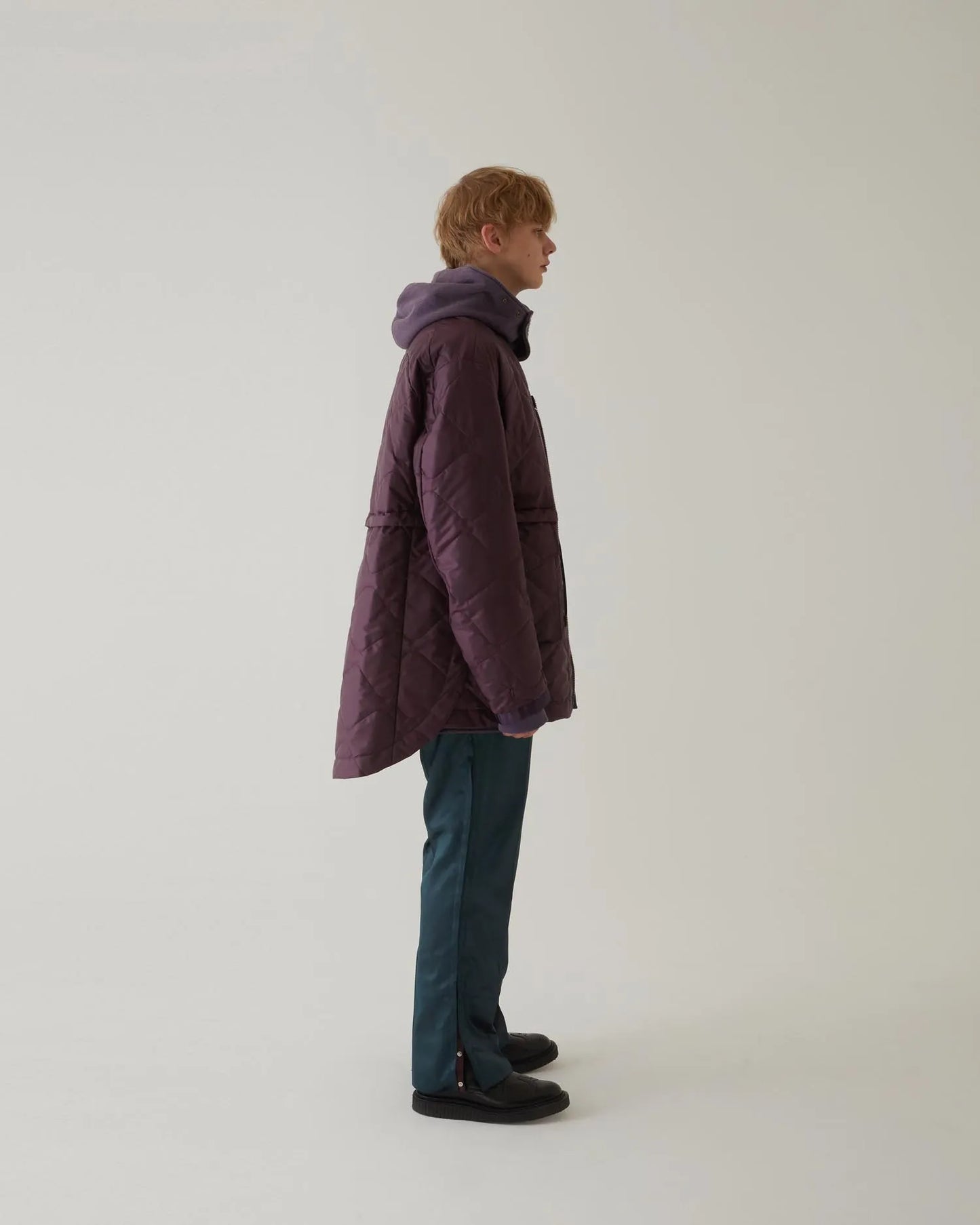 QUILTING LONG BLOUSON PURPLE