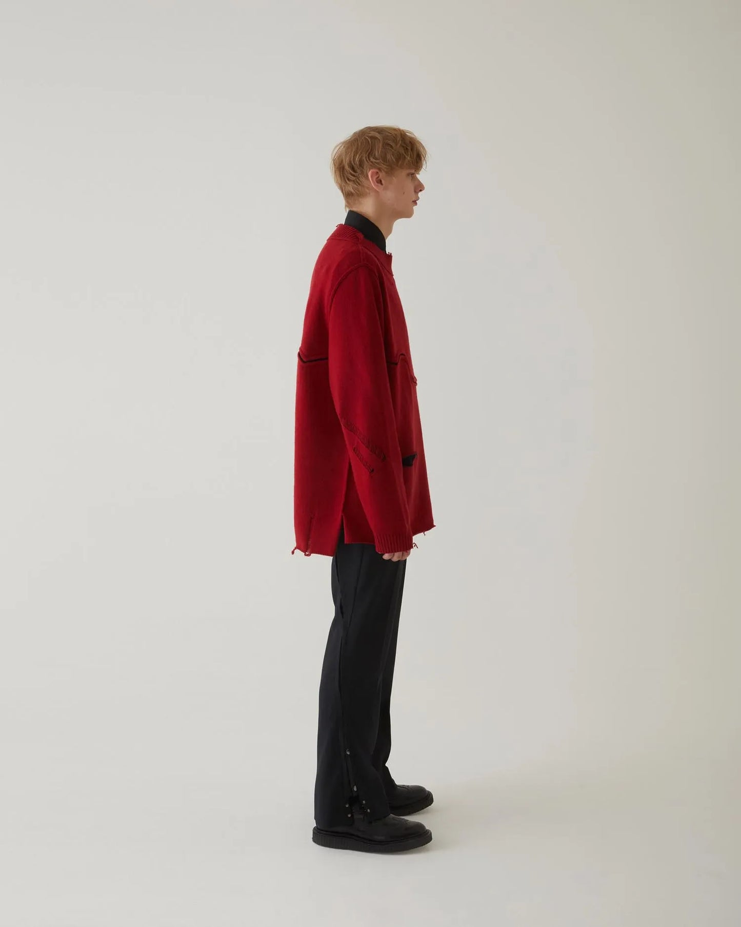 WESTERN DAMAGE KNIT RED