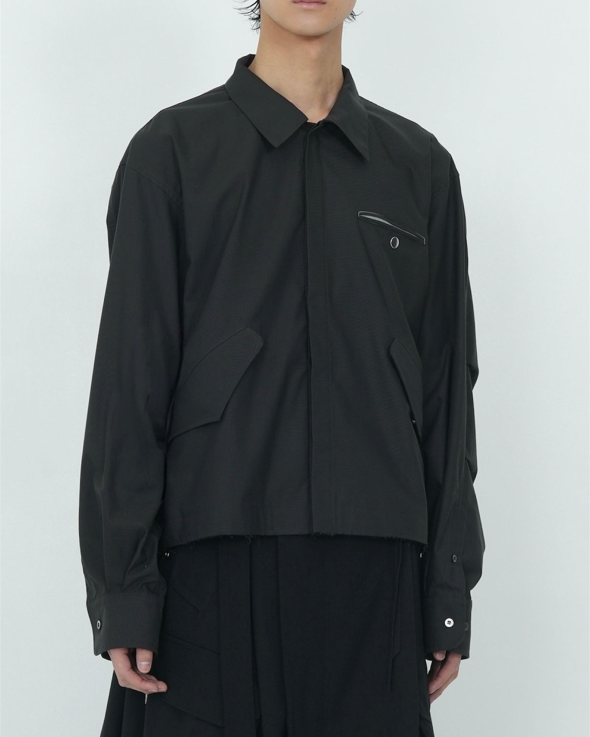M65 CROPPED SHIRT CHARCOAL