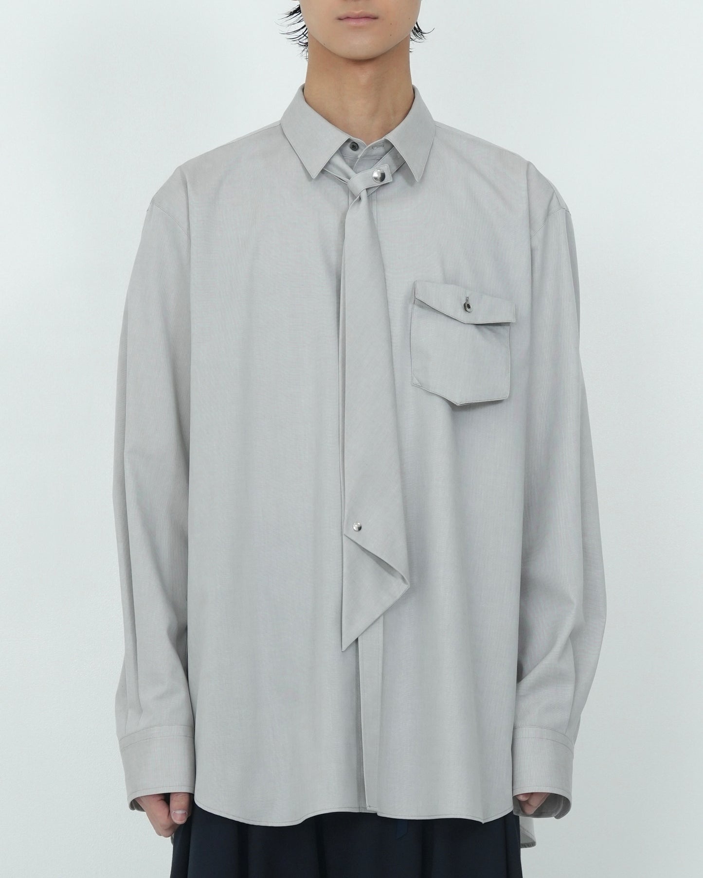 NECKTIE SHIRT GREY