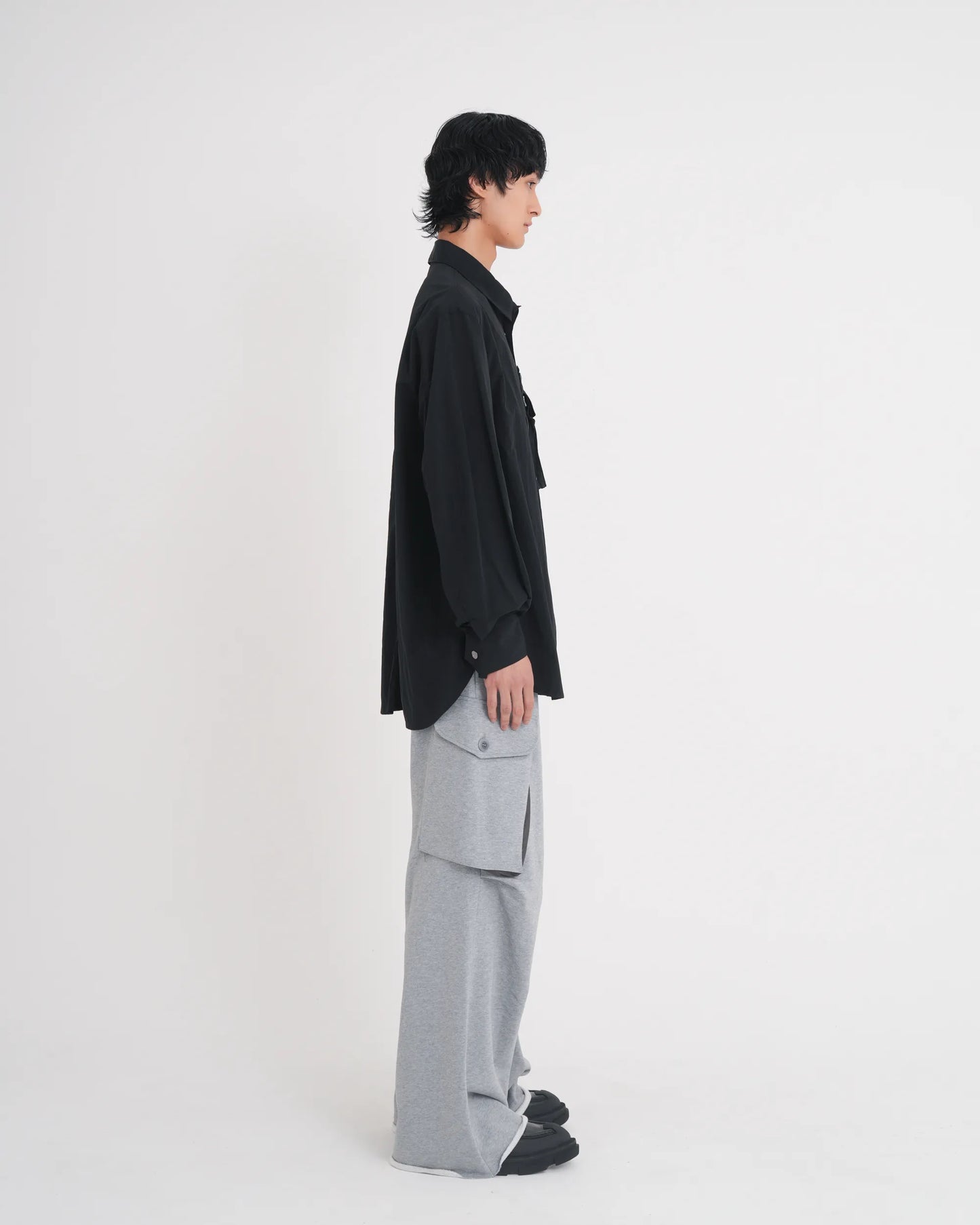 OVER CARGO SWEAT PANTS GREY