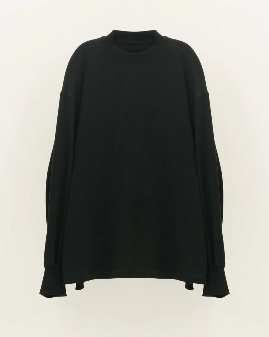SIDE SEAM POCKET SWEATSHIRT BLACK