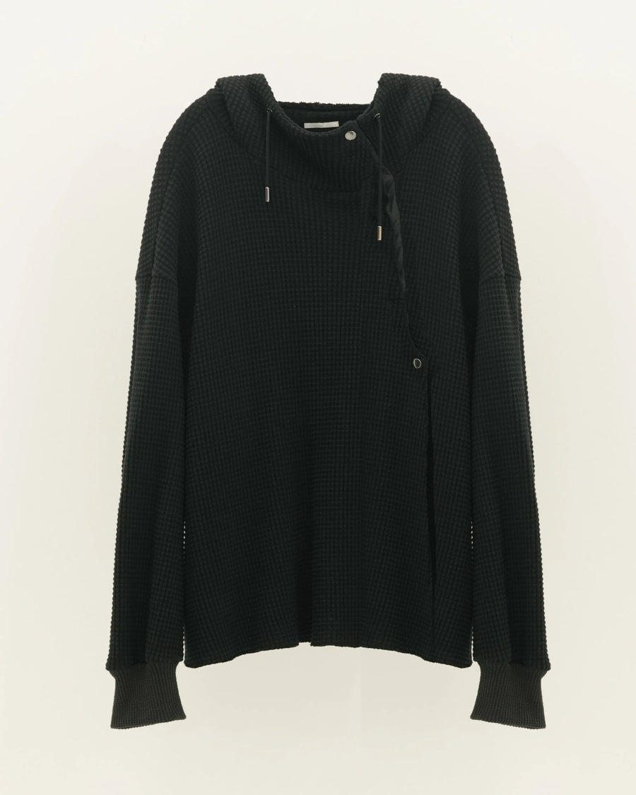 ∠12+1° SLIT HOODIE BLACK