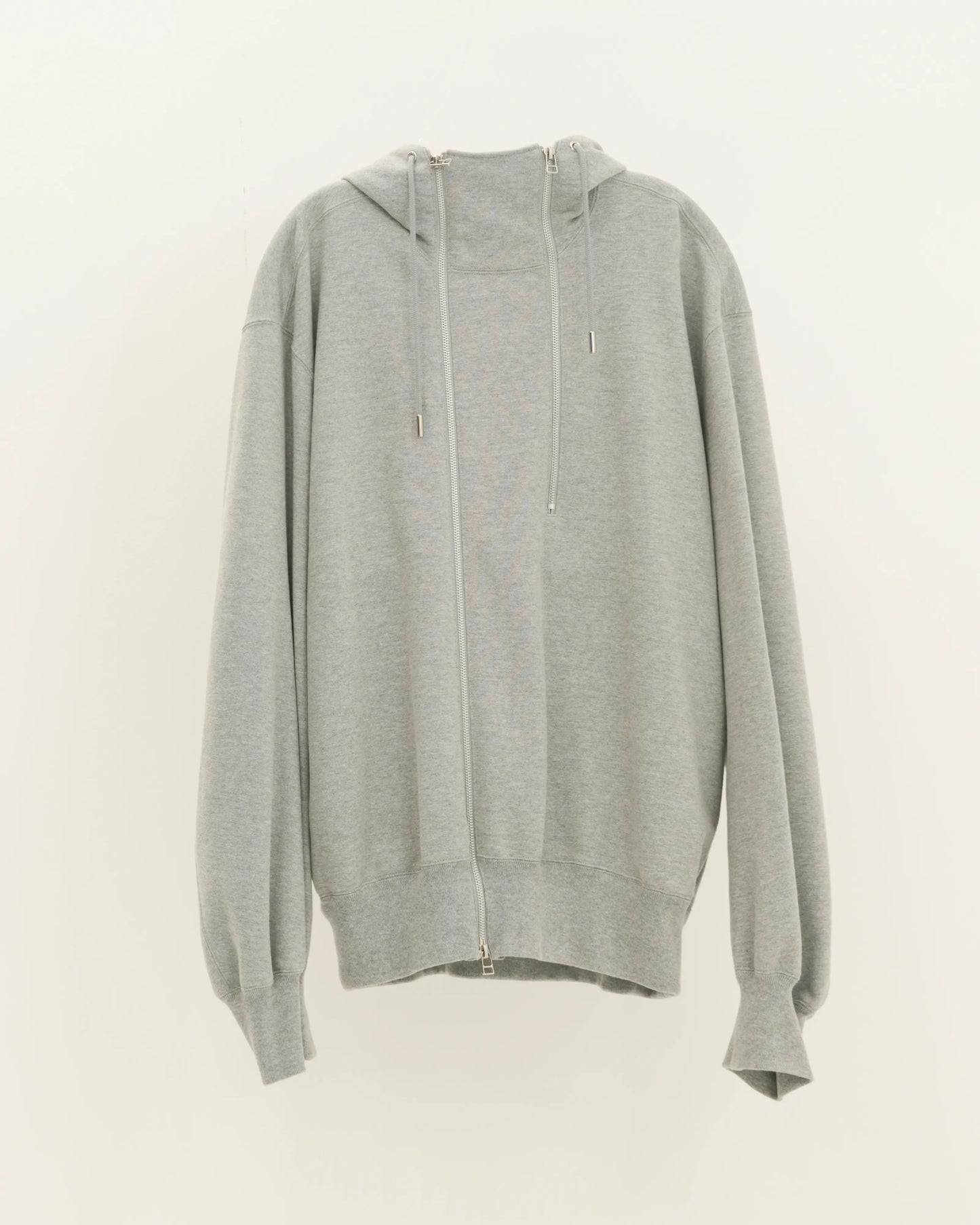 DOUBLE FRONT SWEAT HOODIE GREY