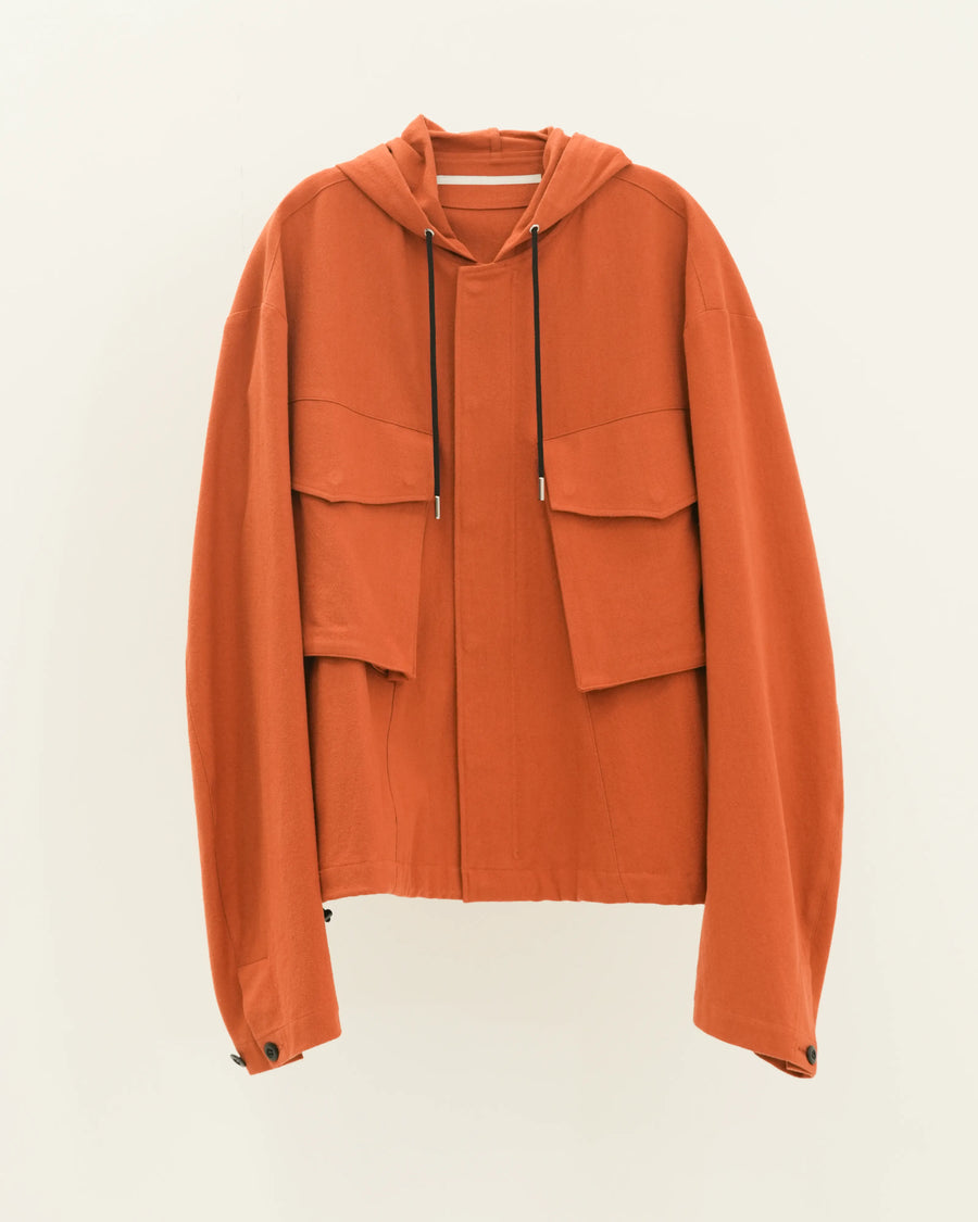 NEP SILK HOOD BLOUSON ORANGE