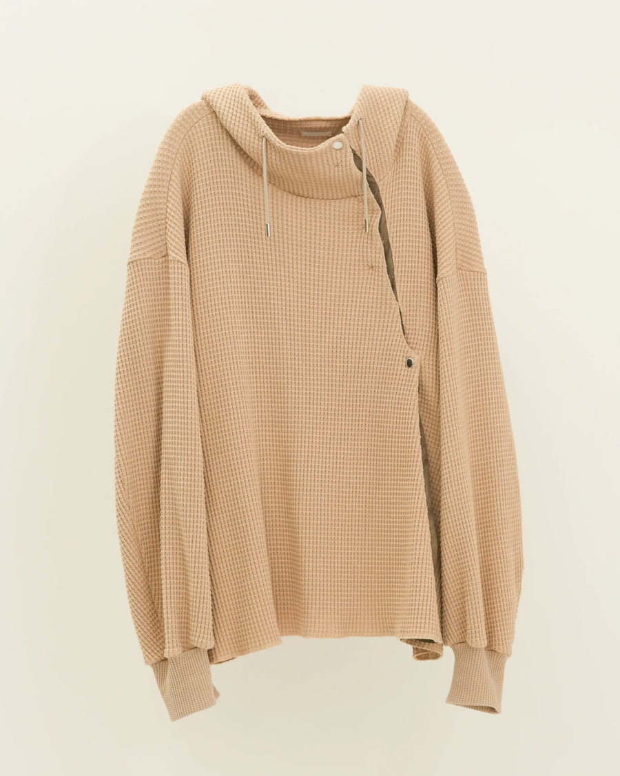 ∠12+1° SLIT HOODIE BEIGE