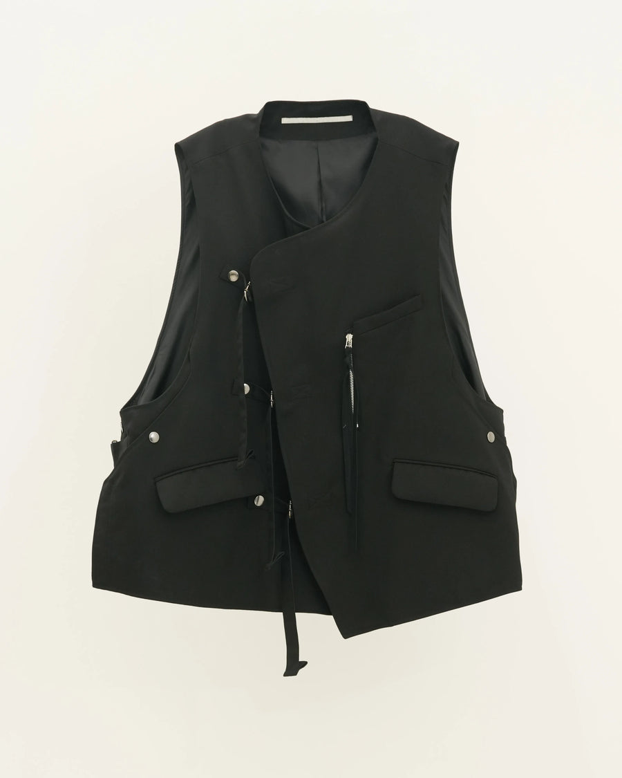 JERKIN VEST BLACK
