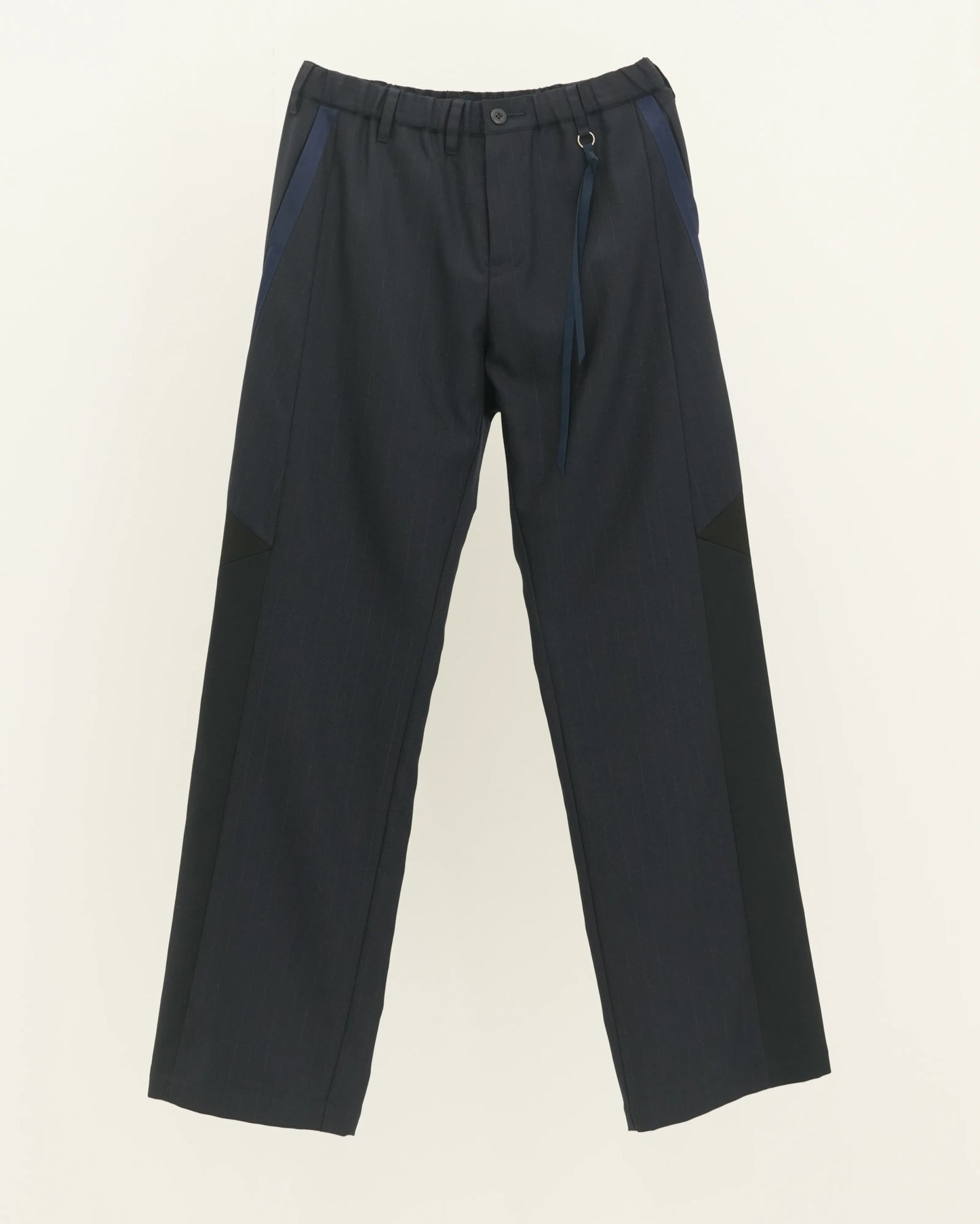 CHALK STRIPE TRACK PANTS NAVY