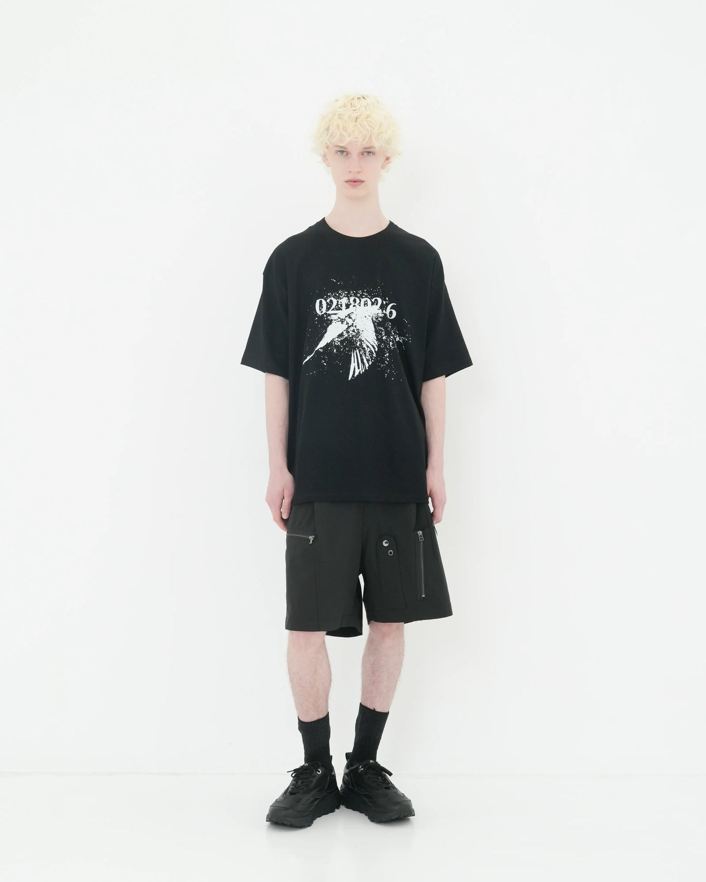 PRINT T-SHIRT "02180256" BLACK