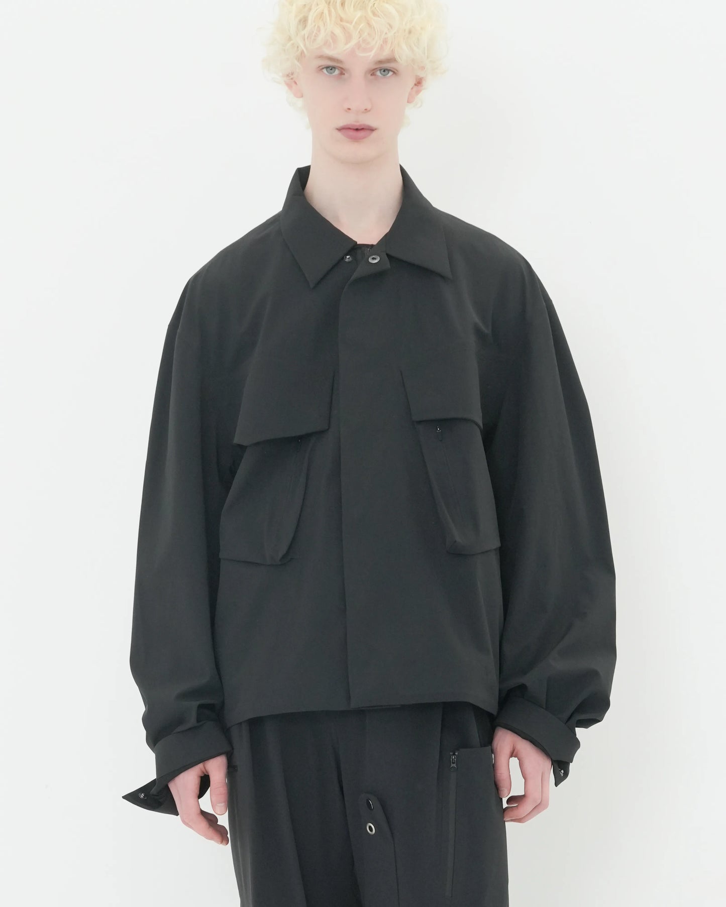 PCS SHIRT JACKET BLACK