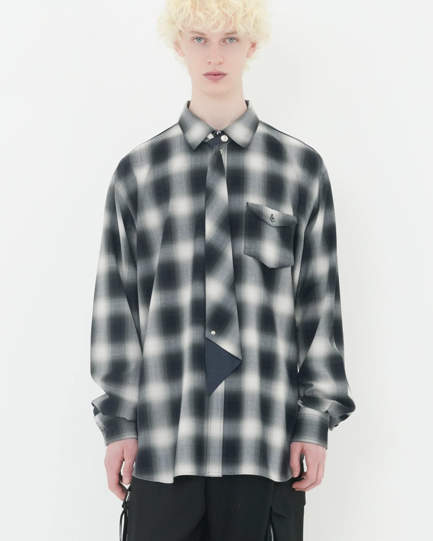 NECKTIE SHIRT NAVY
