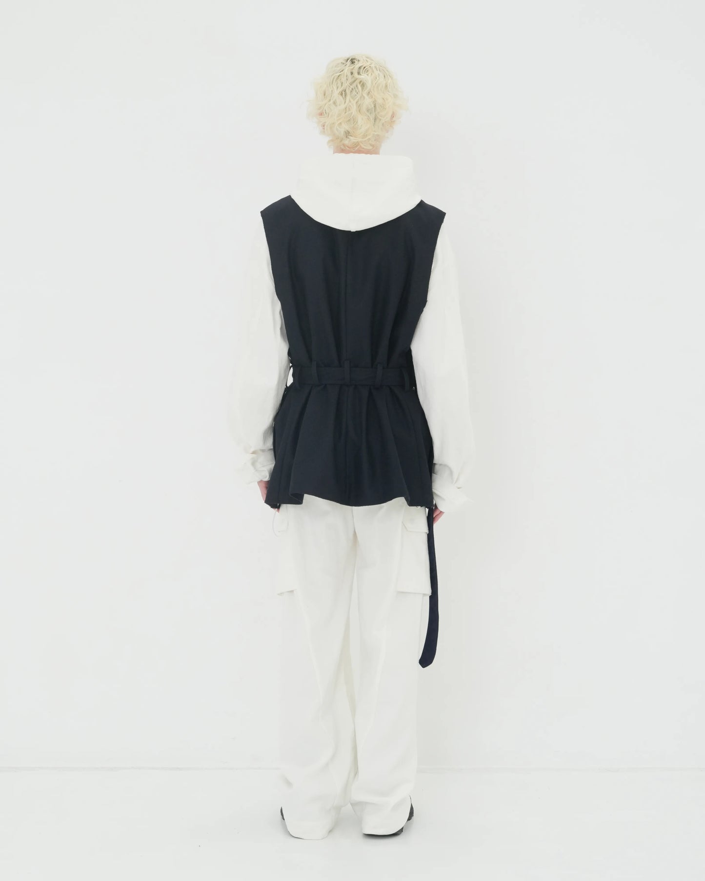 NEP SILK CARGO TROUSERS WHITE