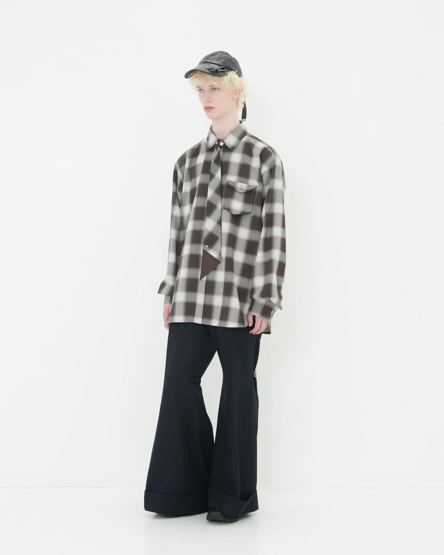 NECKTIE SHIRT BROWN