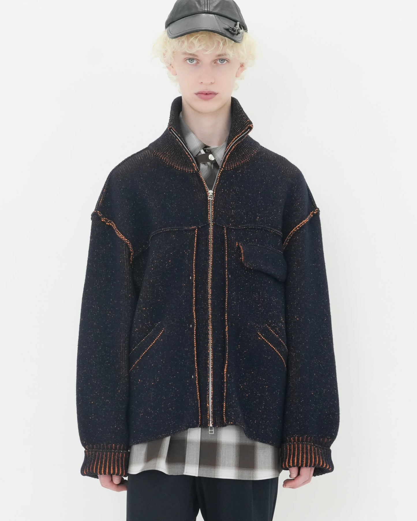 KNIT 11MJZ JACKET NAVY