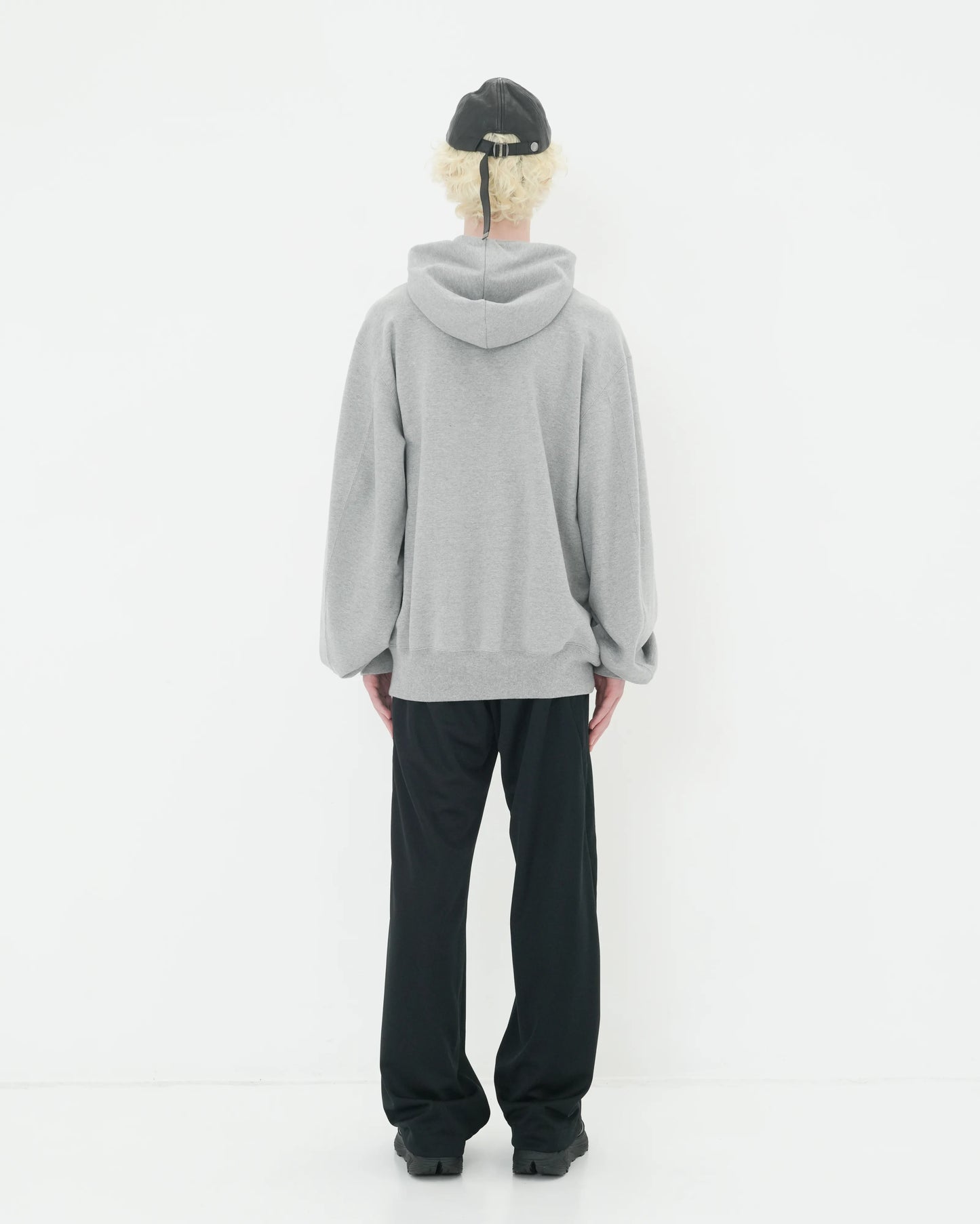 DOUBLE FRONT SWEAT HOODIE GREY