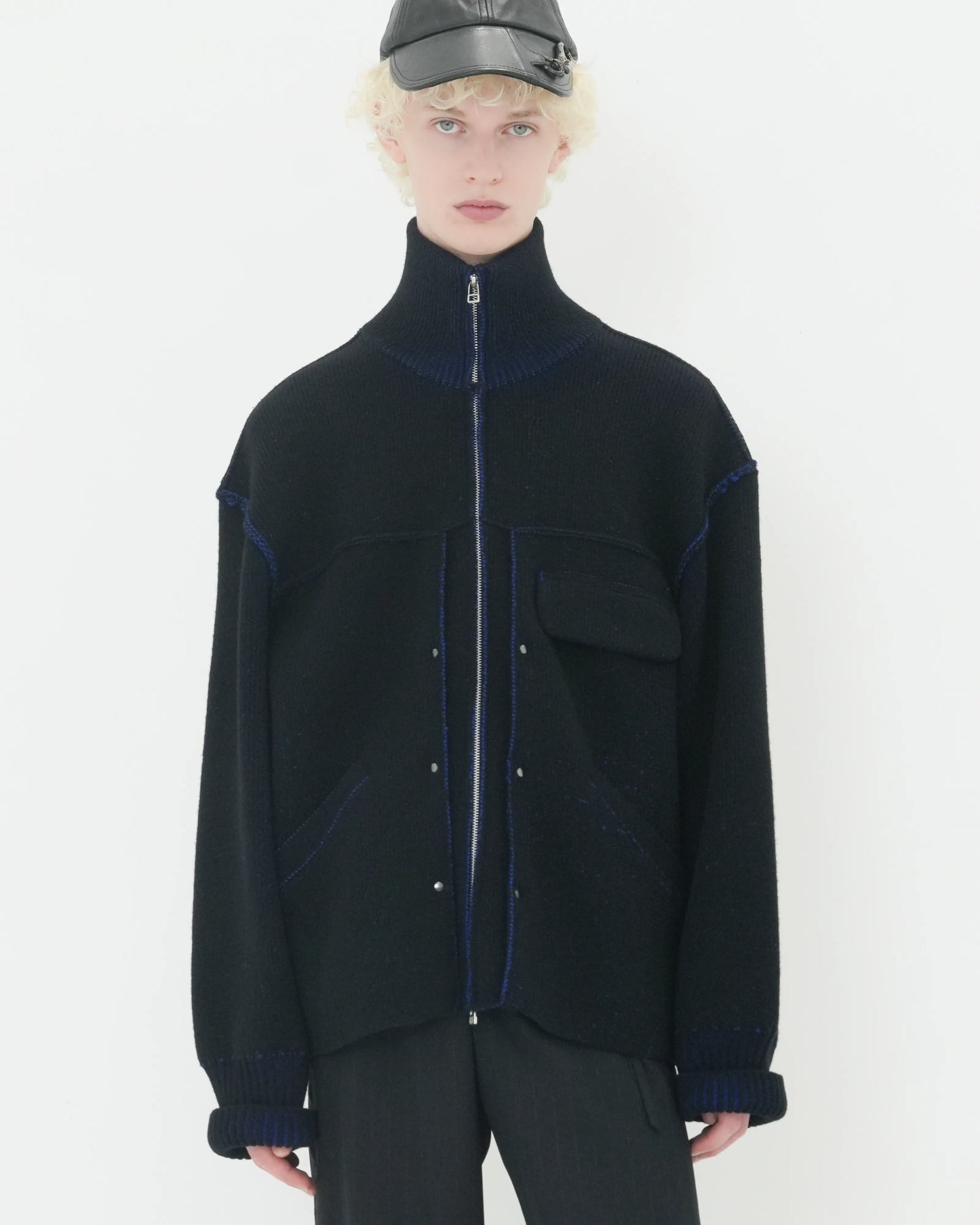 KNIT 11MJZ JACKET BLACK