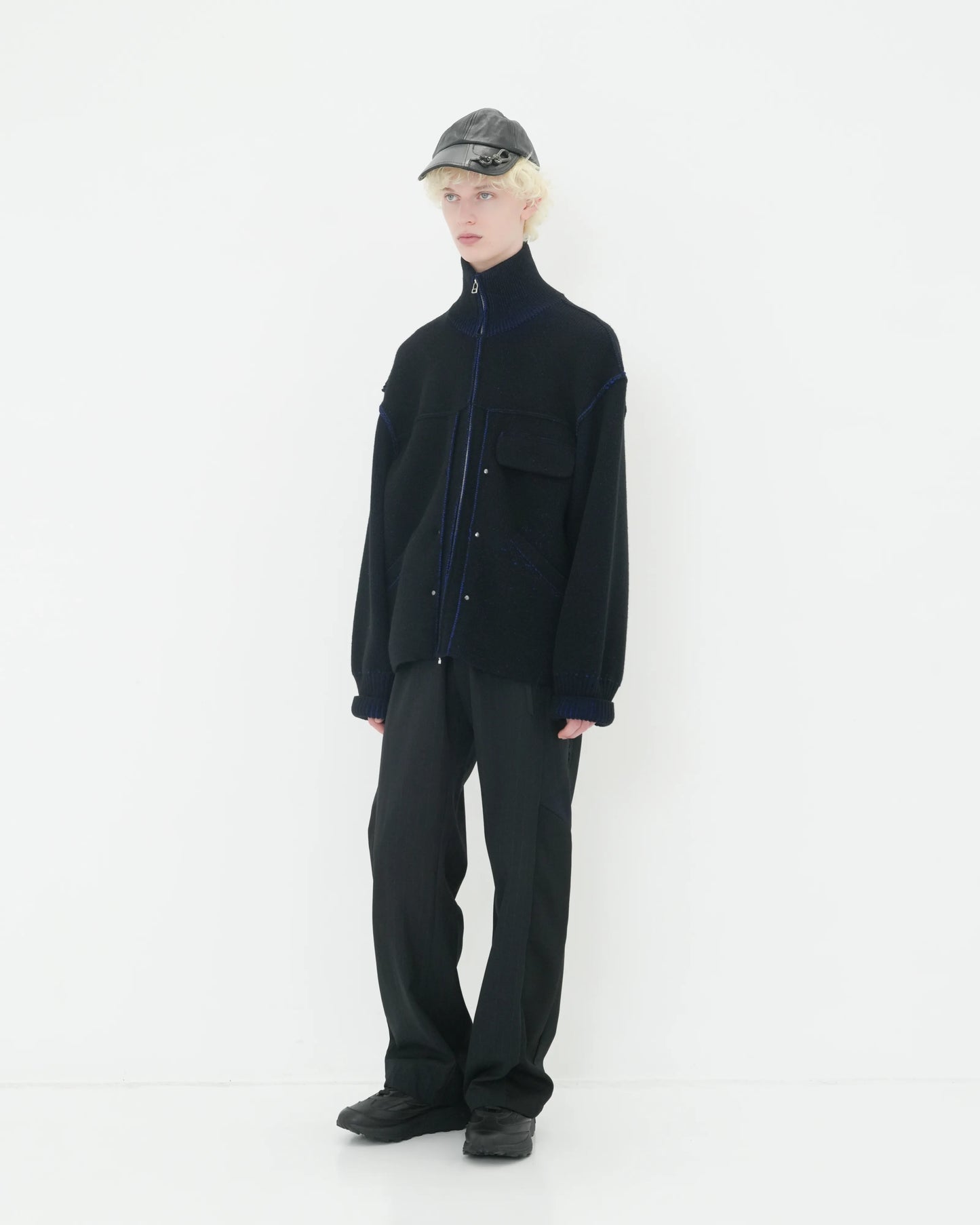 KNIT 11MJZ JACKET BLACK